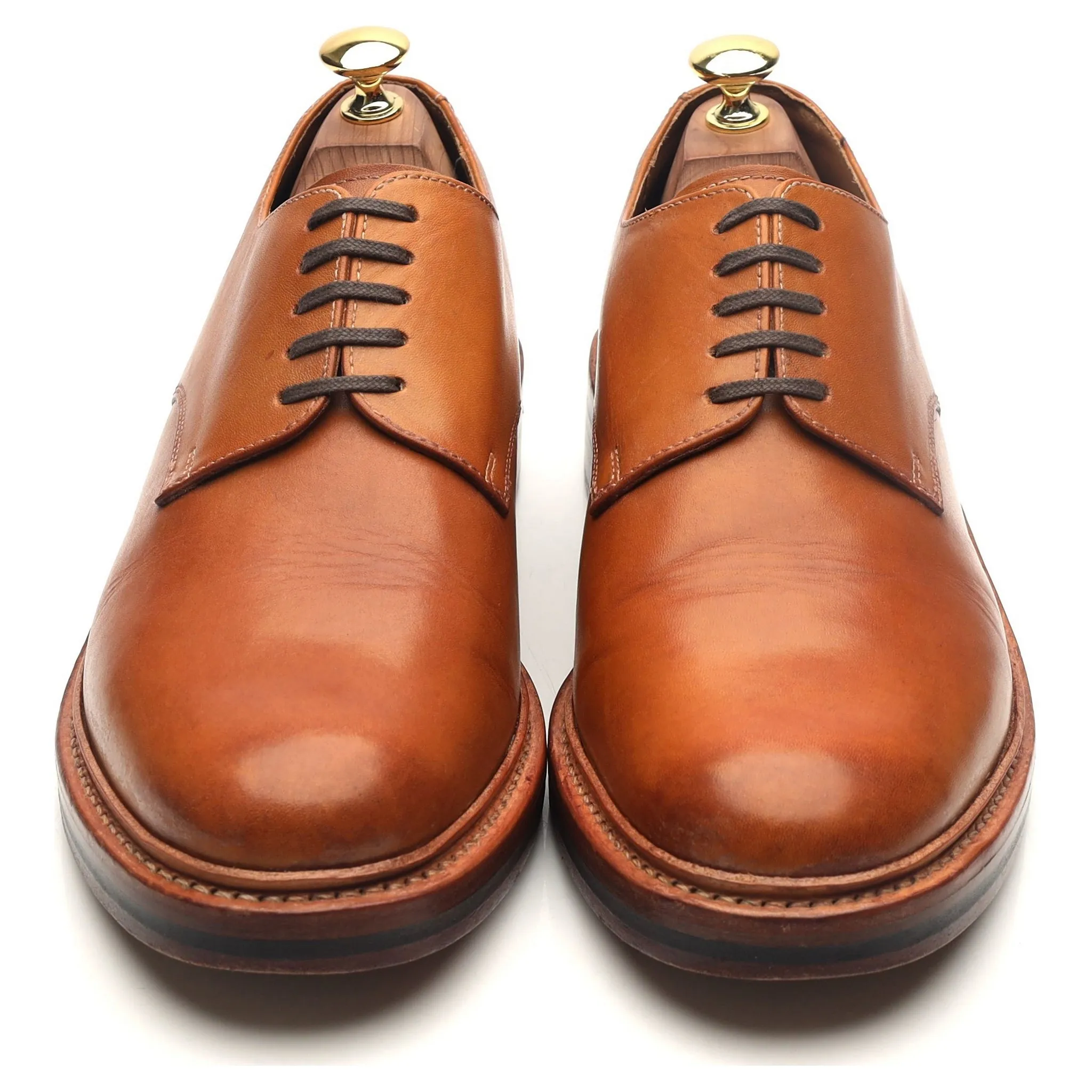 'Curt' Tan Brown Leather Derby UK 8 G