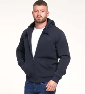 D555 Mens Zip Through Hoodie With Sherpa Lining (JOSHUA)