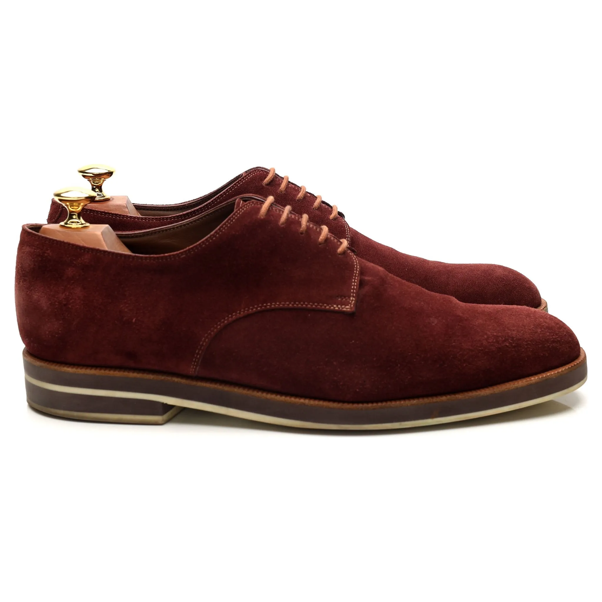 Dark Red Suede Derby UK 9