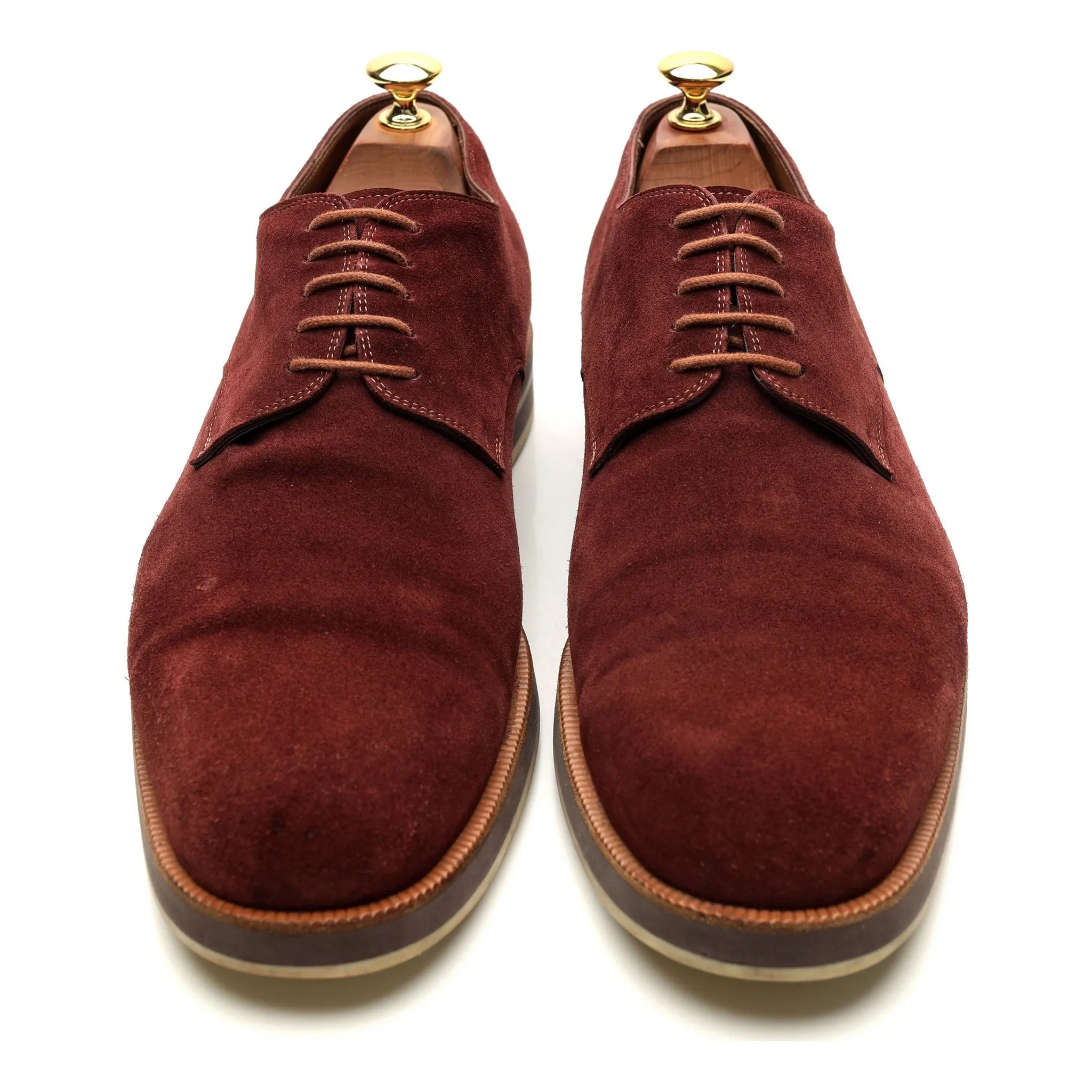 Dark Red Suede Derby UK 9