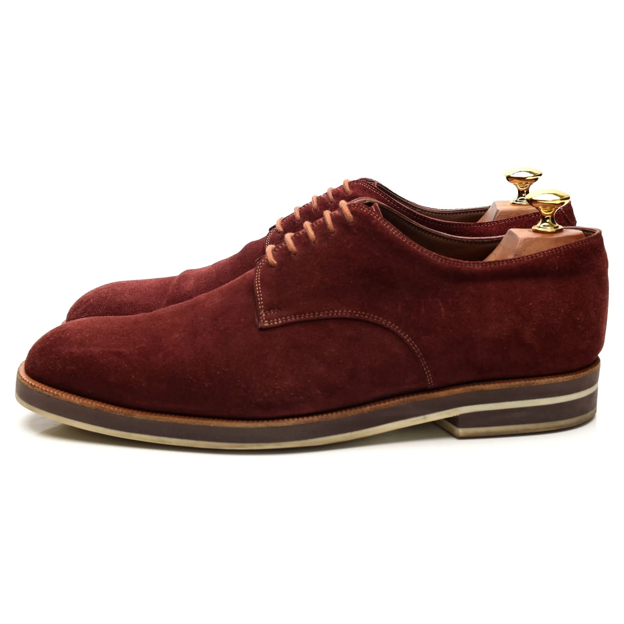 Dark Red Suede Derby UK 9