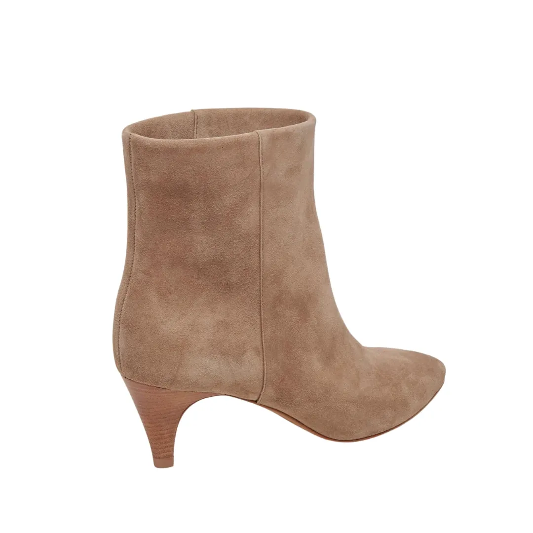 DEE KITTEN HEEL BOOTIE TRUFFLE