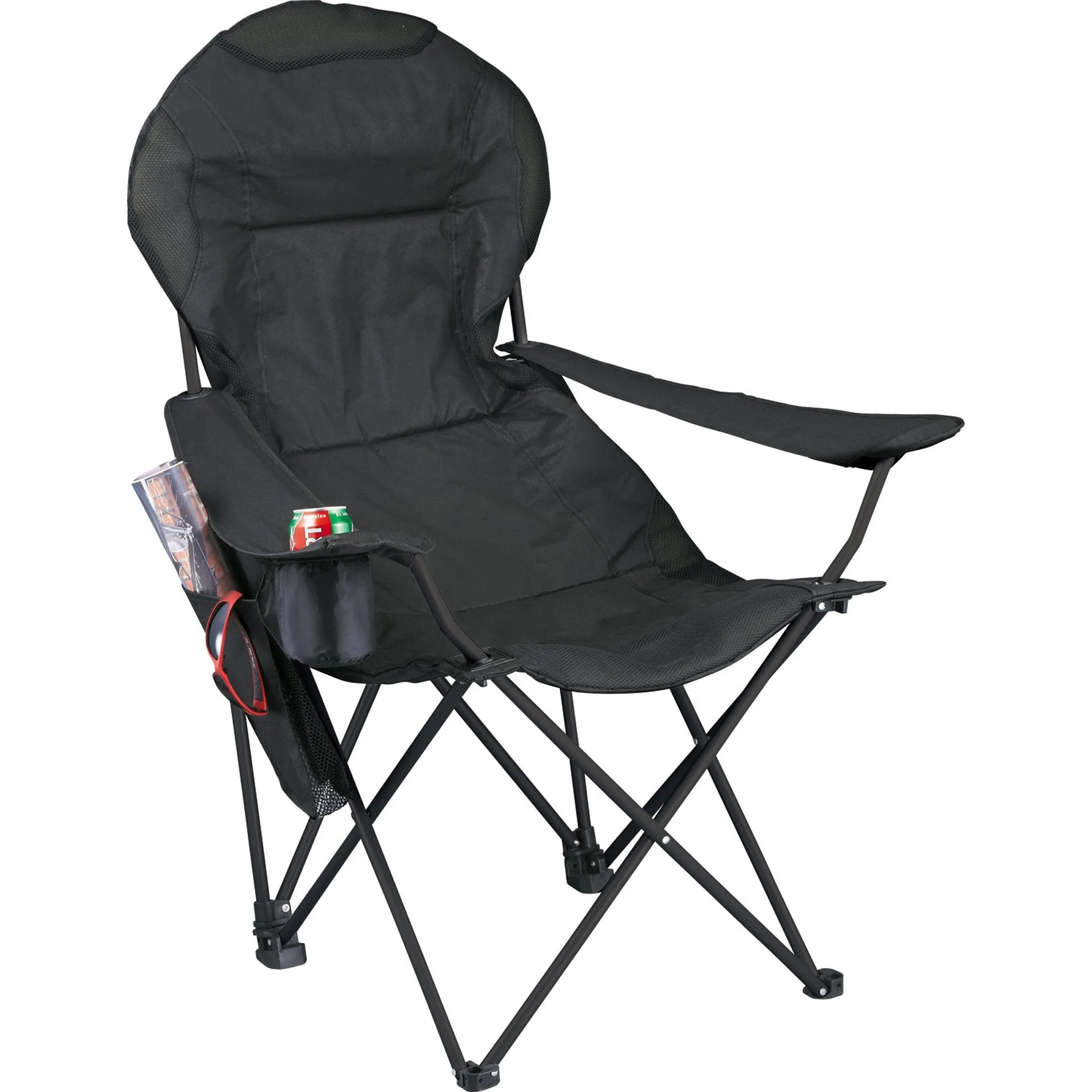 Deluxe Folding Lounge Chair 1070 Black