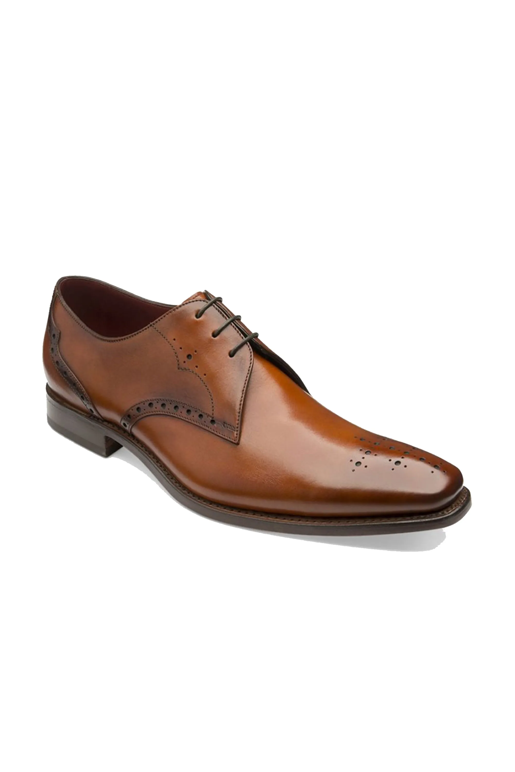 Design Hannibal Calf Punched Derby Shoe Chestnut