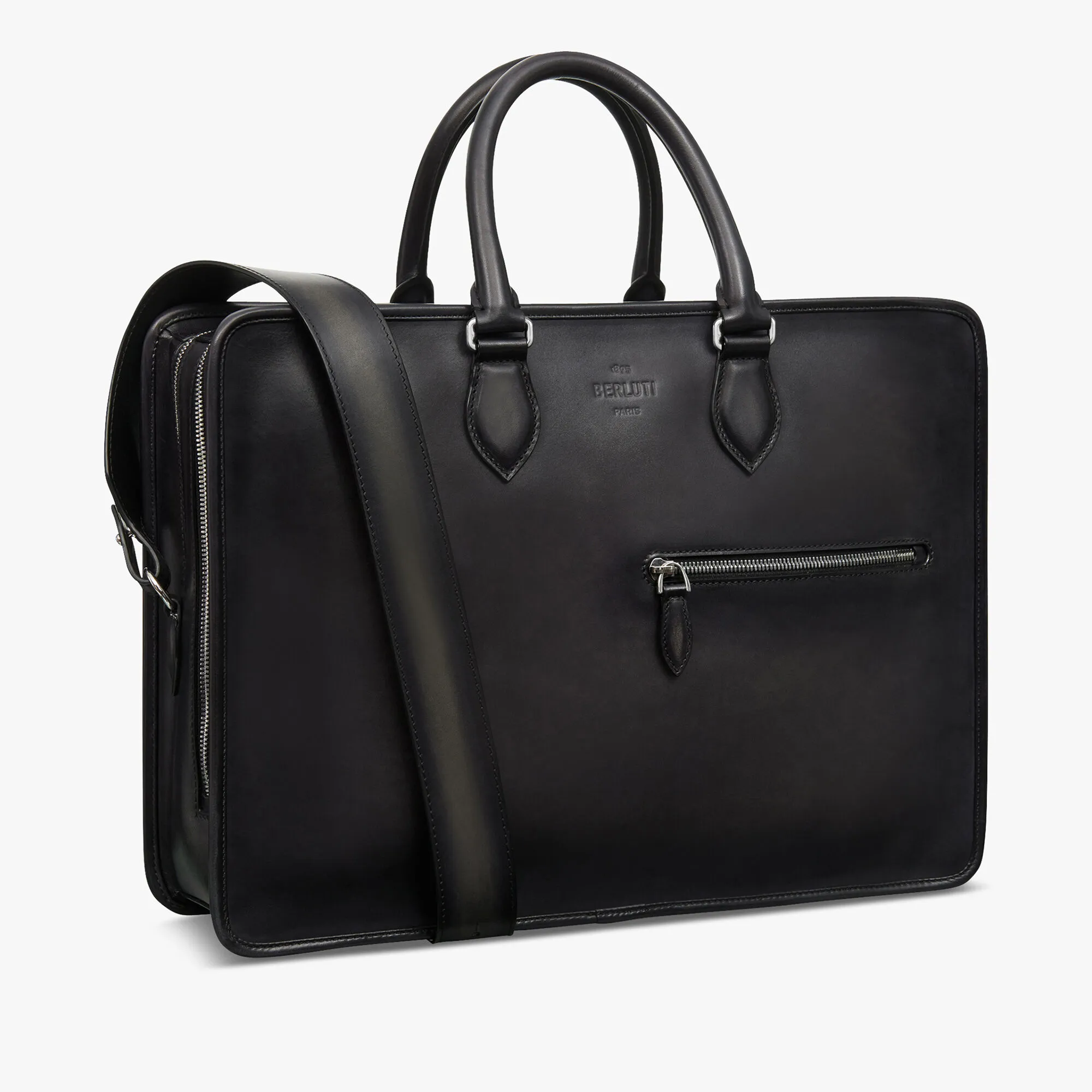 Deux Jours Leather Briefcase