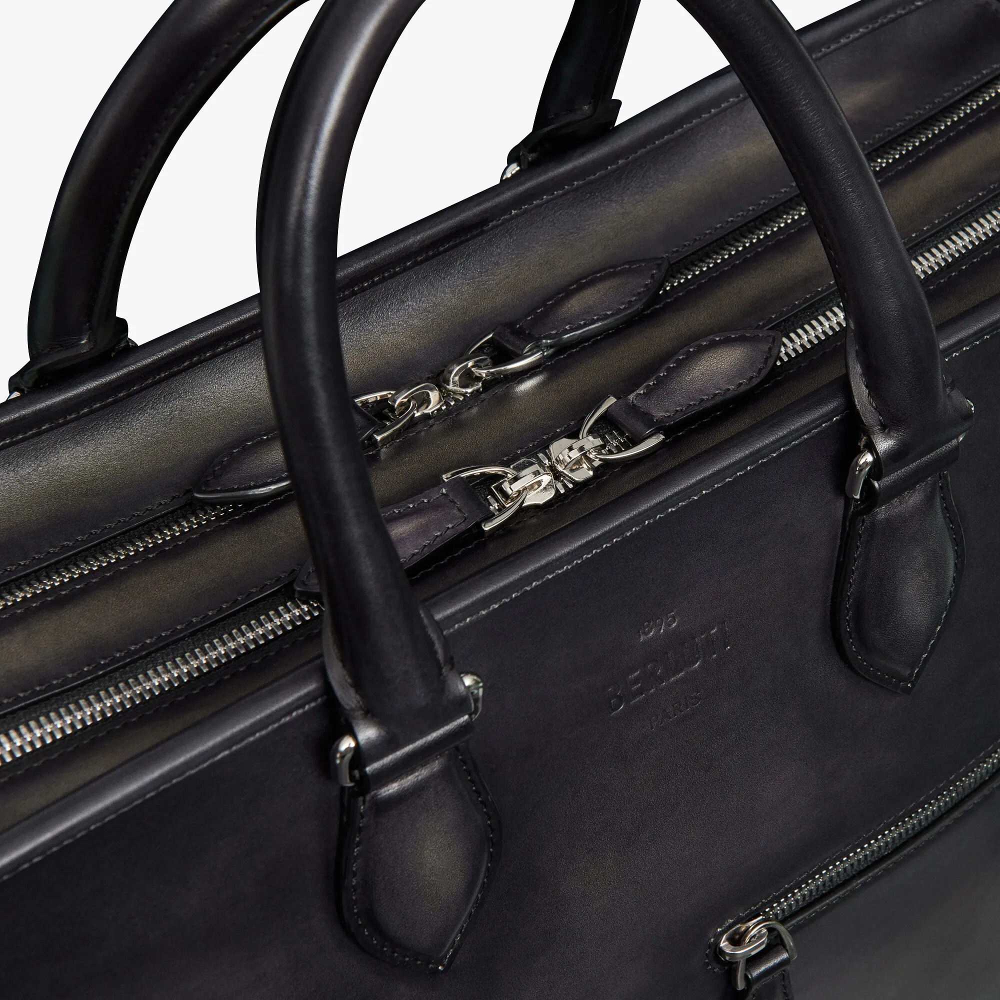 Deux Jours Leather Briefcase