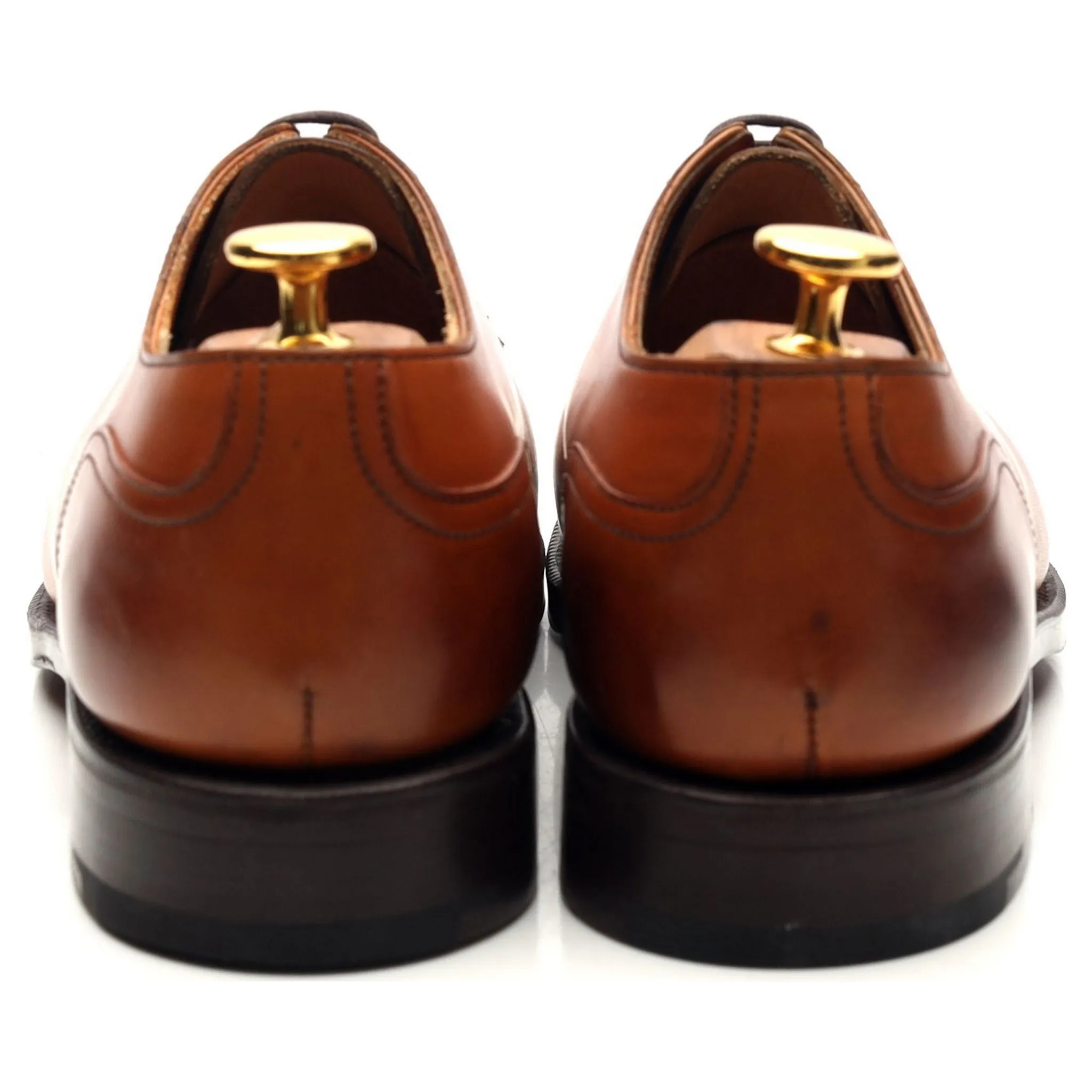 'Dover' Tan Brown Leather Split Toe Derby UK 5.5 E