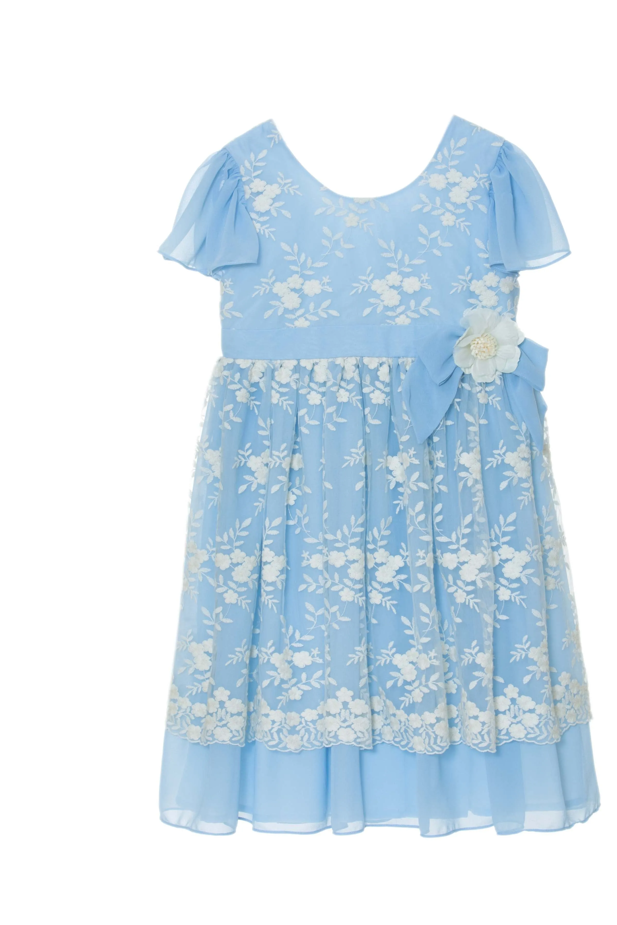 Dress Kids Girl Party Blue - Blue Porcelain