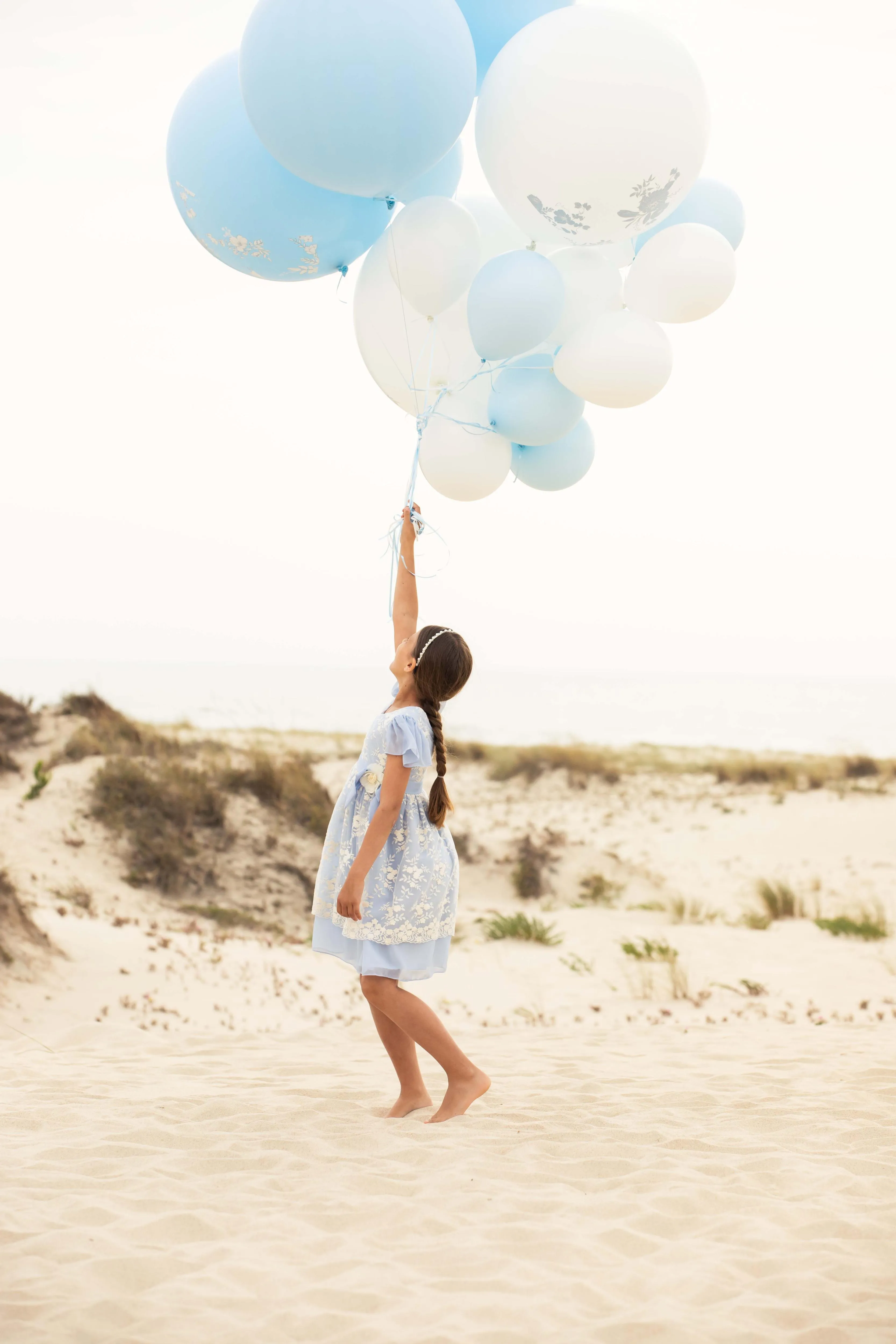 Dress Kids Girl Party Blue - Blue Porcelain