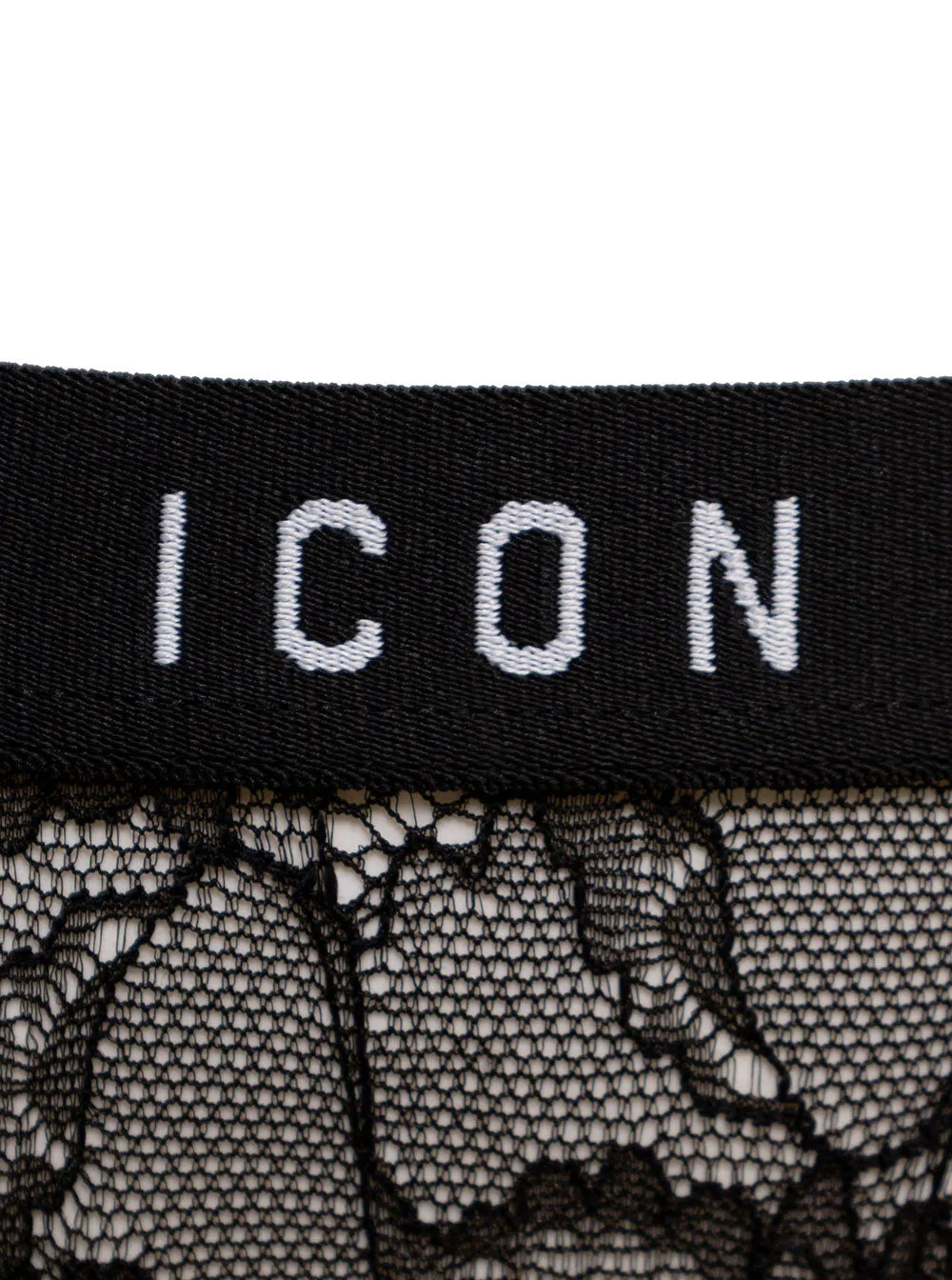 Dsquared2 Logo Printed Lace Detailed Thong Briefs