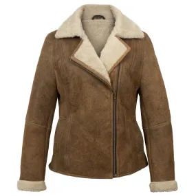 Ella: Women's Vintage Antique Sheepskin Flying Jacket