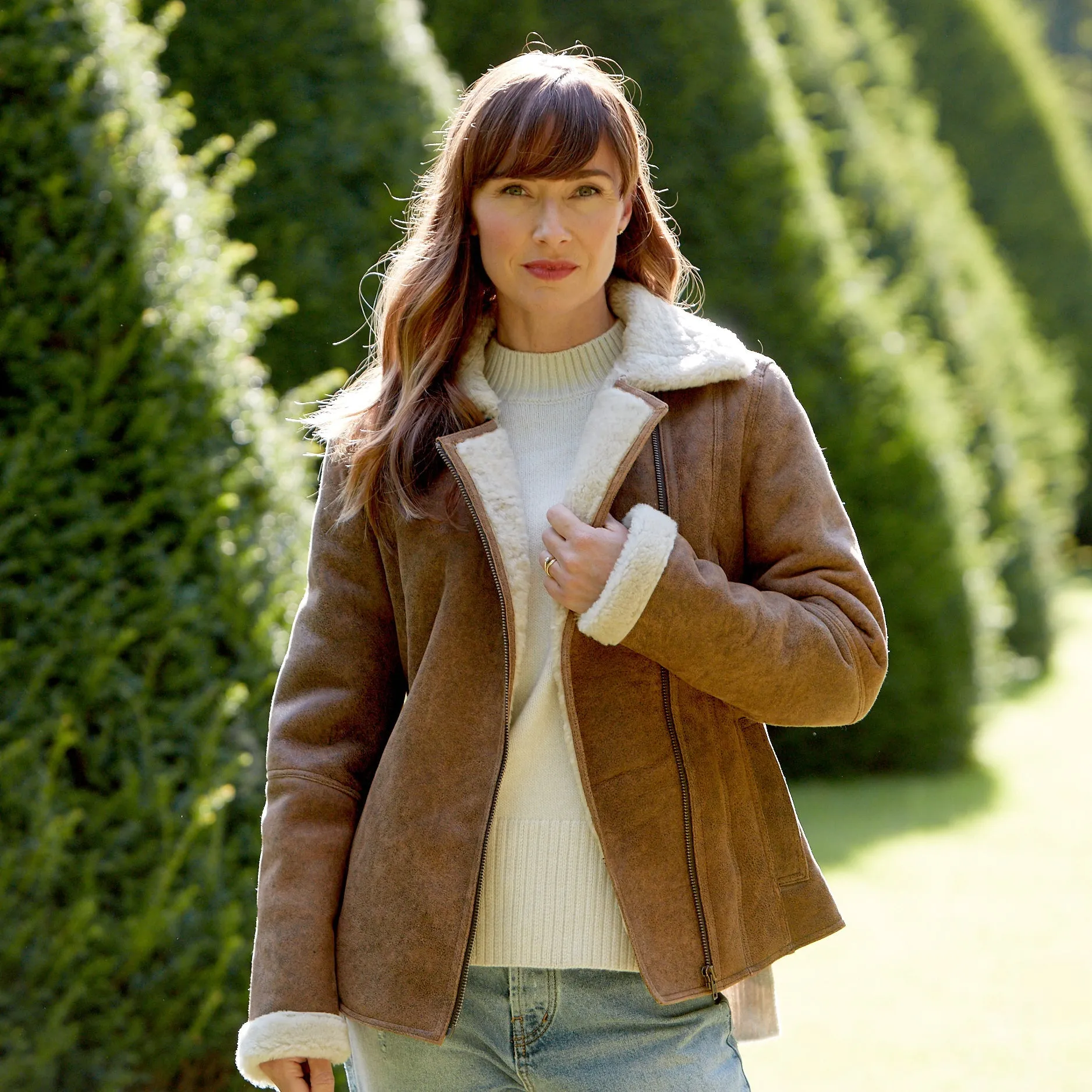 Ella: Women's Vintage Antique Sheepskin Flying Jacket