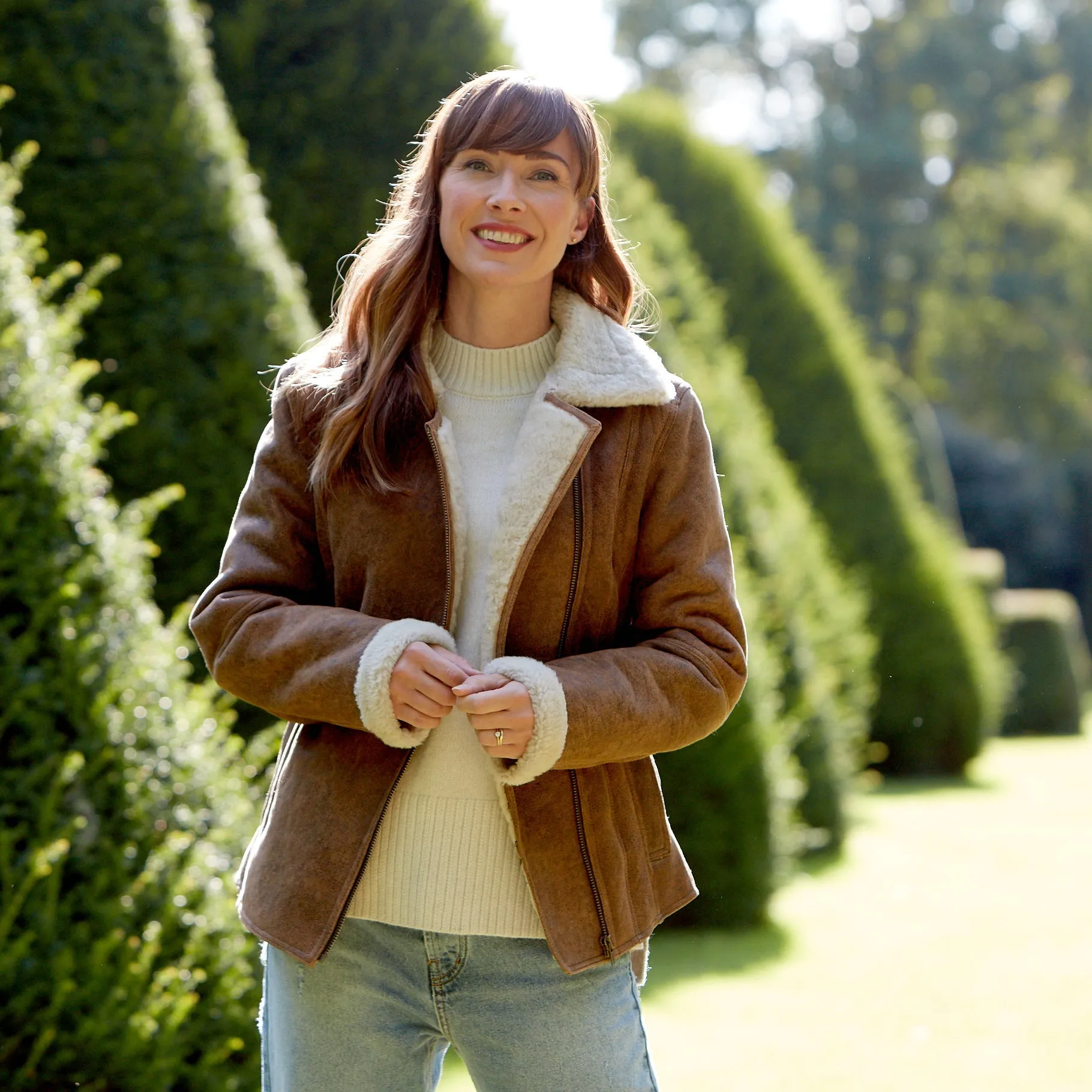 Ella: Women's Vintage Antique Sheepskin Flying Jacket