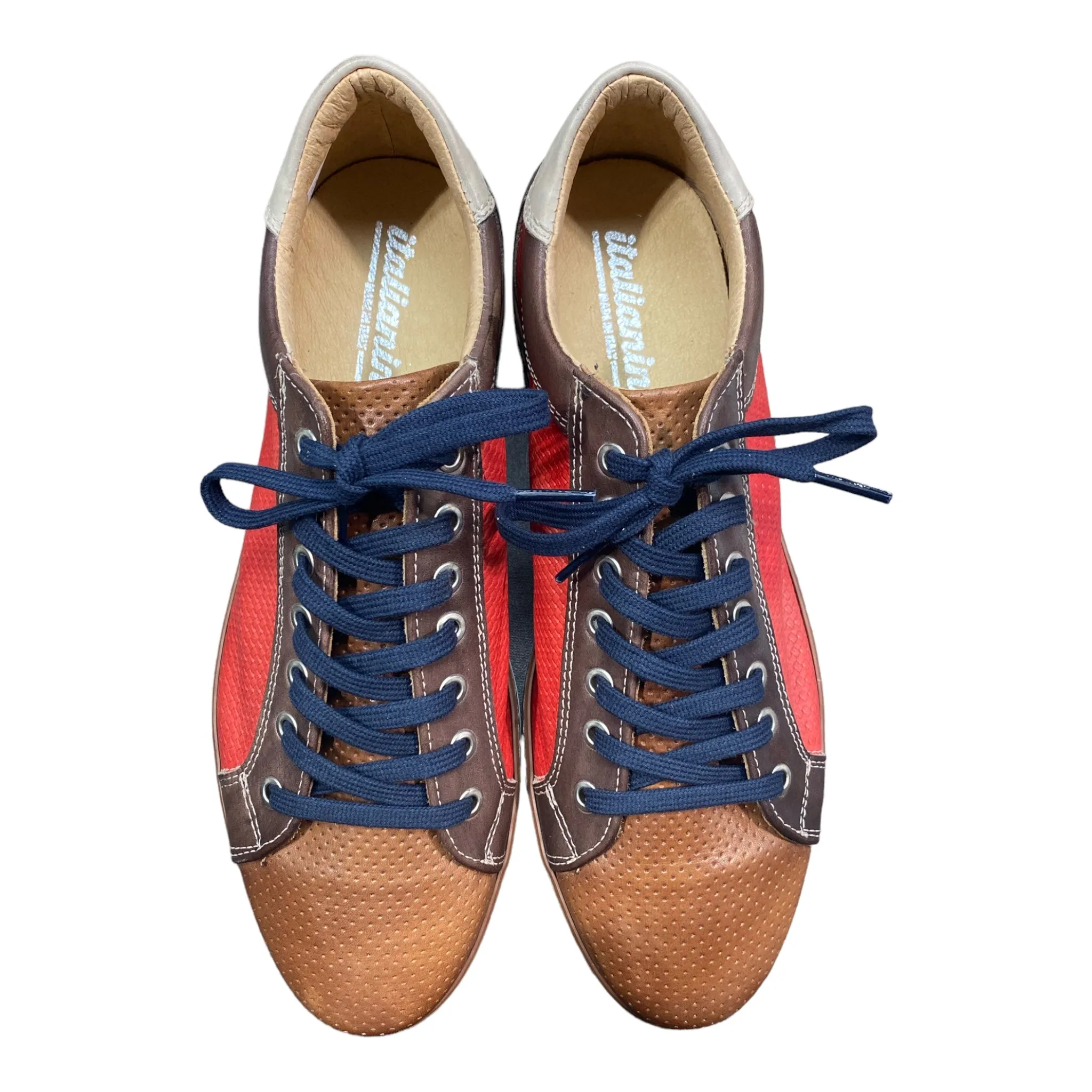 Emporio Italia - Tuffato Forato - Cuoio Red Lace Up