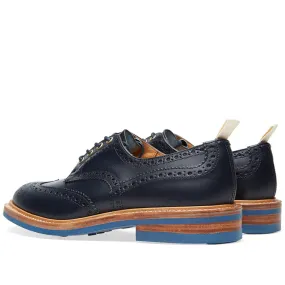 END. x Tricker's Dainite Sole Bourton Derby BrogueNavy Blue Aniline & Blue