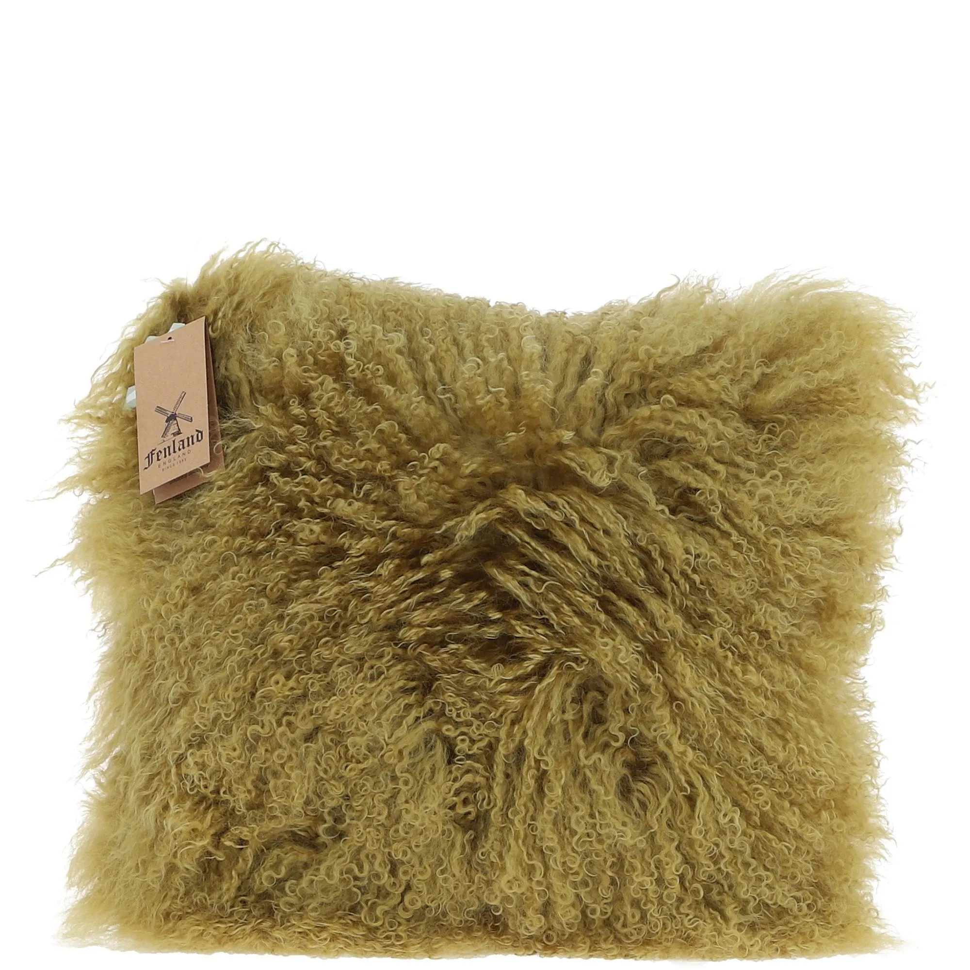 Fenland Sheepskin Cushion Straw Yellow: FF-Tibetan