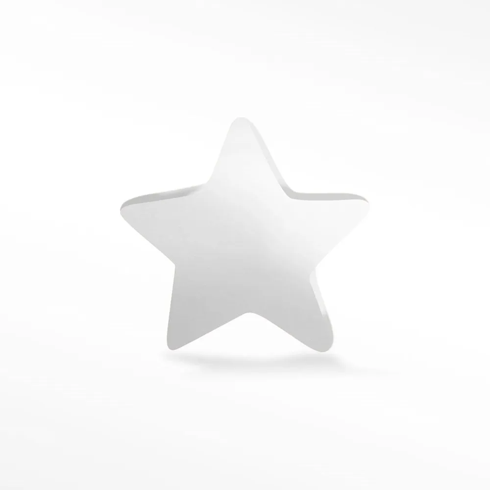 Flat Back Earring Star Crossed 14k White