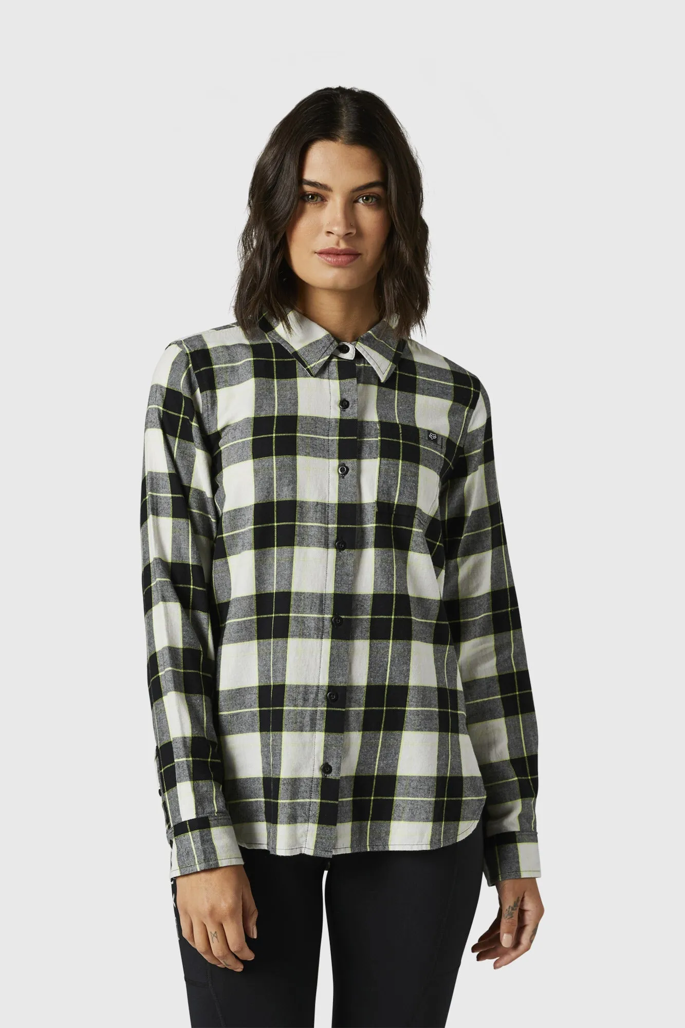 Fox Womens Pines Flannel - Light Grey