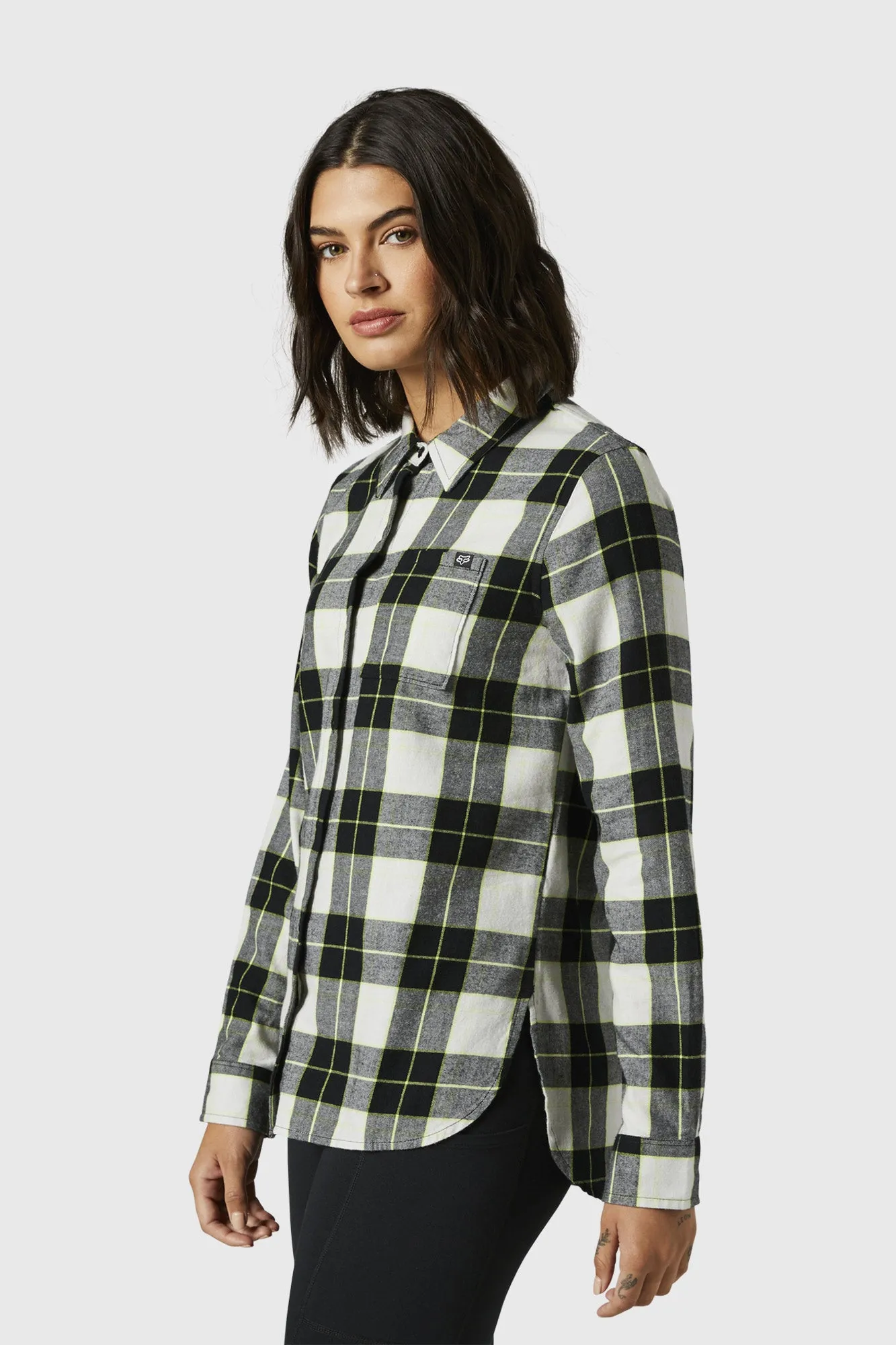 Fox Womens Pines Flannel - Light Grey