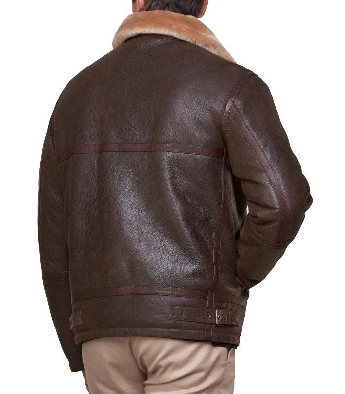 Genuine Shearling Sheepskin Bomber Jacket