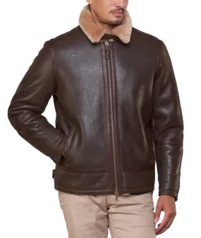 Genuine Shearling Sheepskin Bomber Jacket