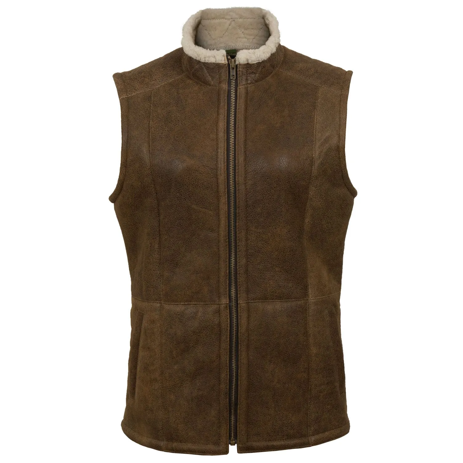 Gilly: Women's Vintage Antique Sheepskin Gilet