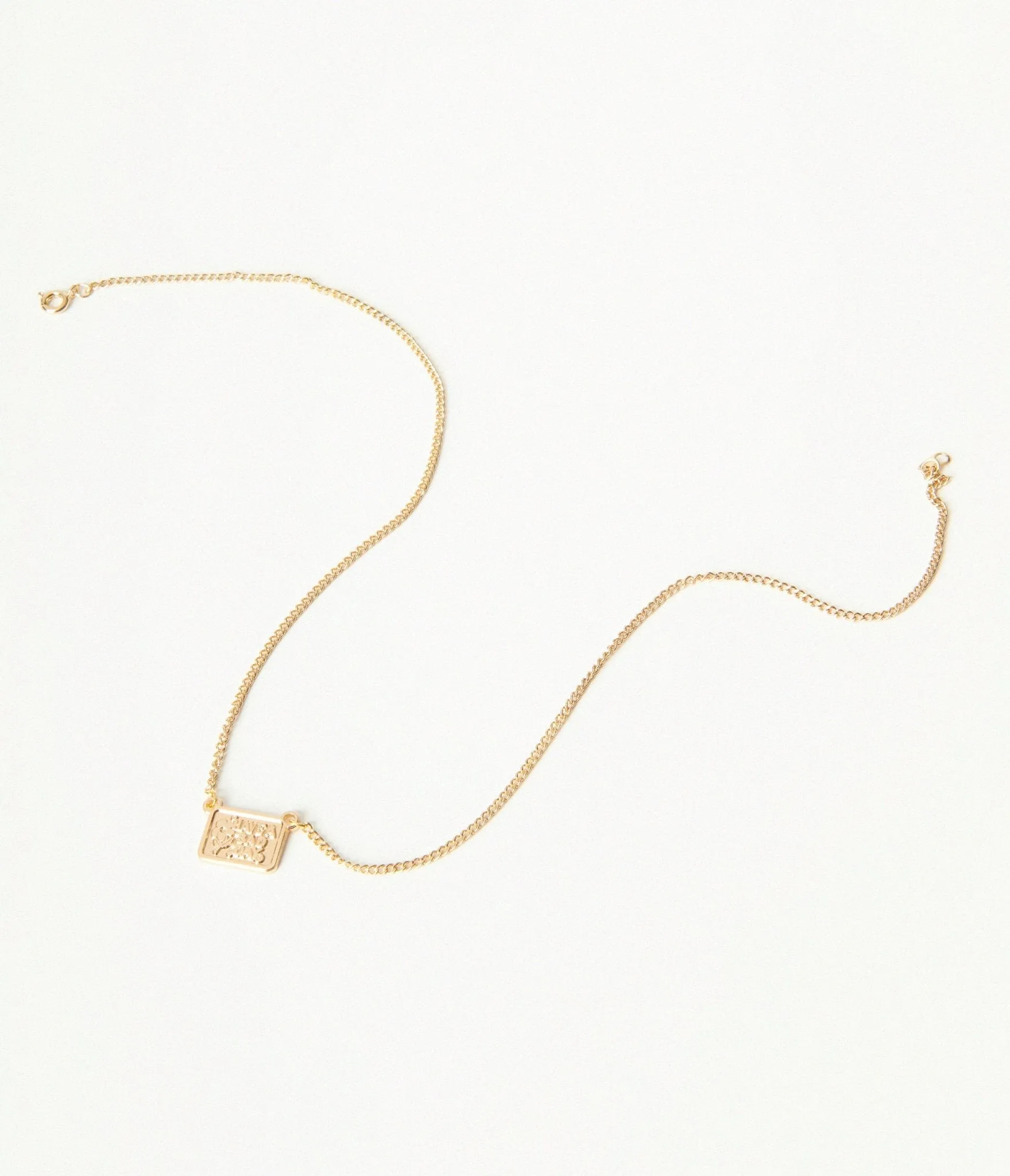 Gold Have A Bad Day Mini Charm Necklace