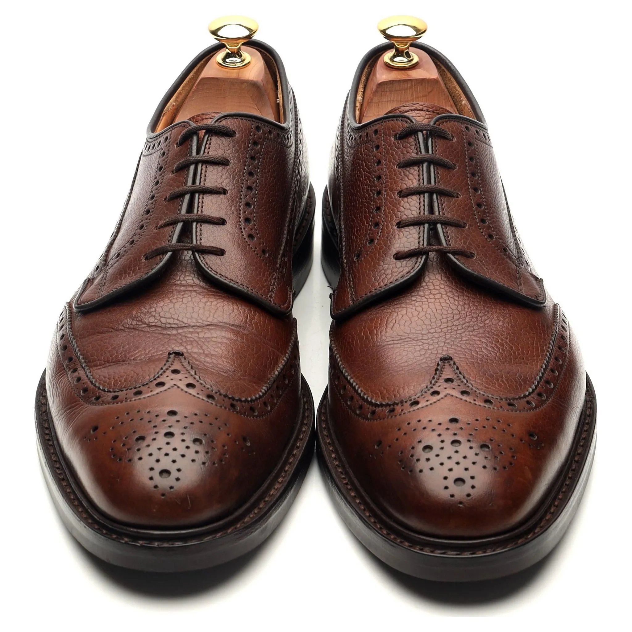 'Grafton' Brown Leather Derby Brogues UK 9.5 F