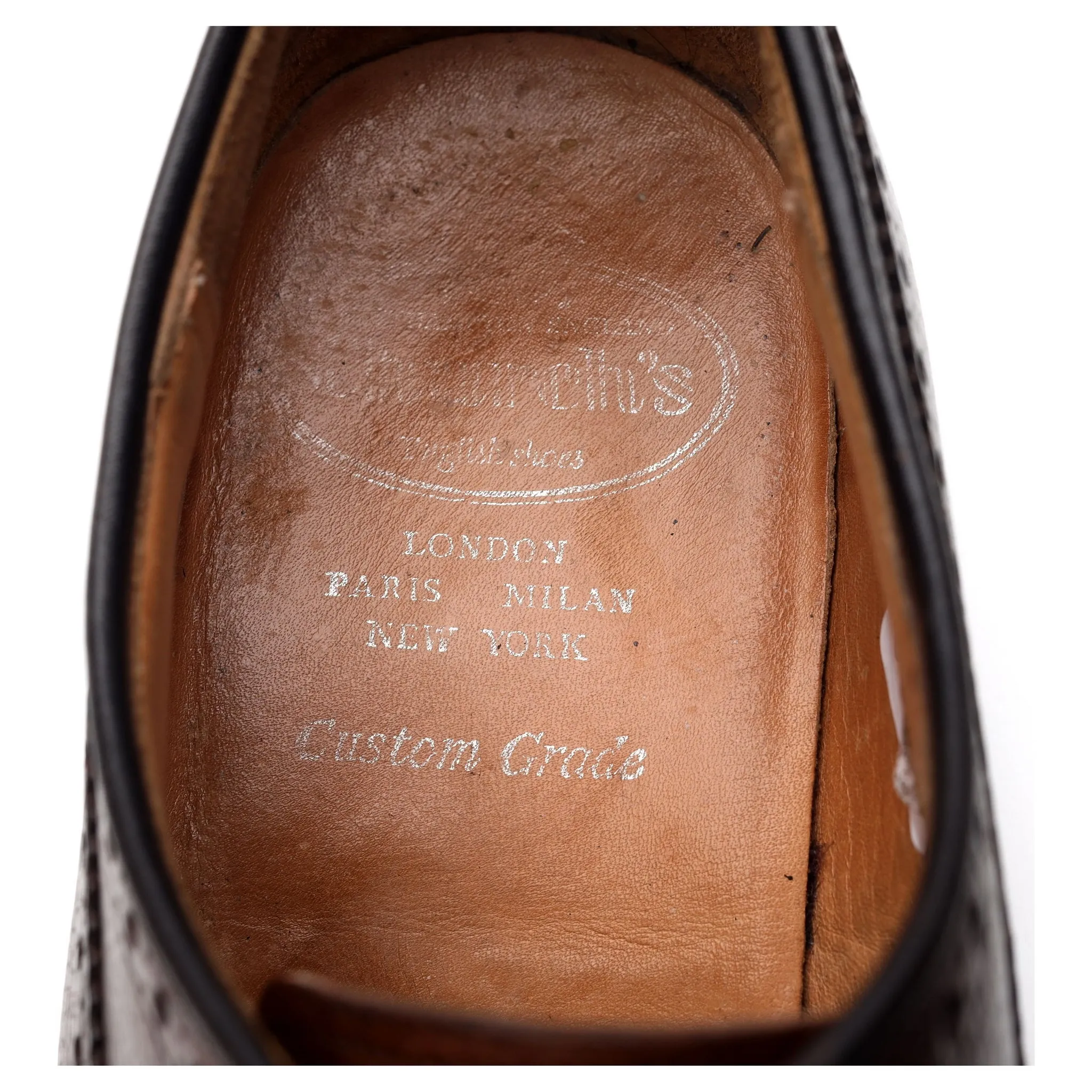 'Grafton' Brown Leather Derby Brogues UK 9.5 F