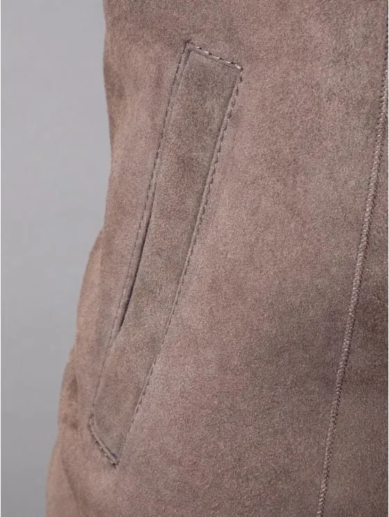 Grange Classic Sheepskin Gilet in Vole Brown