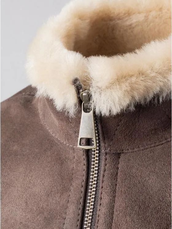 Grange Classic Sheepskin Gilet in Vole Brown