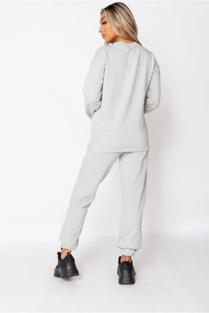 Grey Ye Saint West Sweatshirt & Jogger Lounge Set