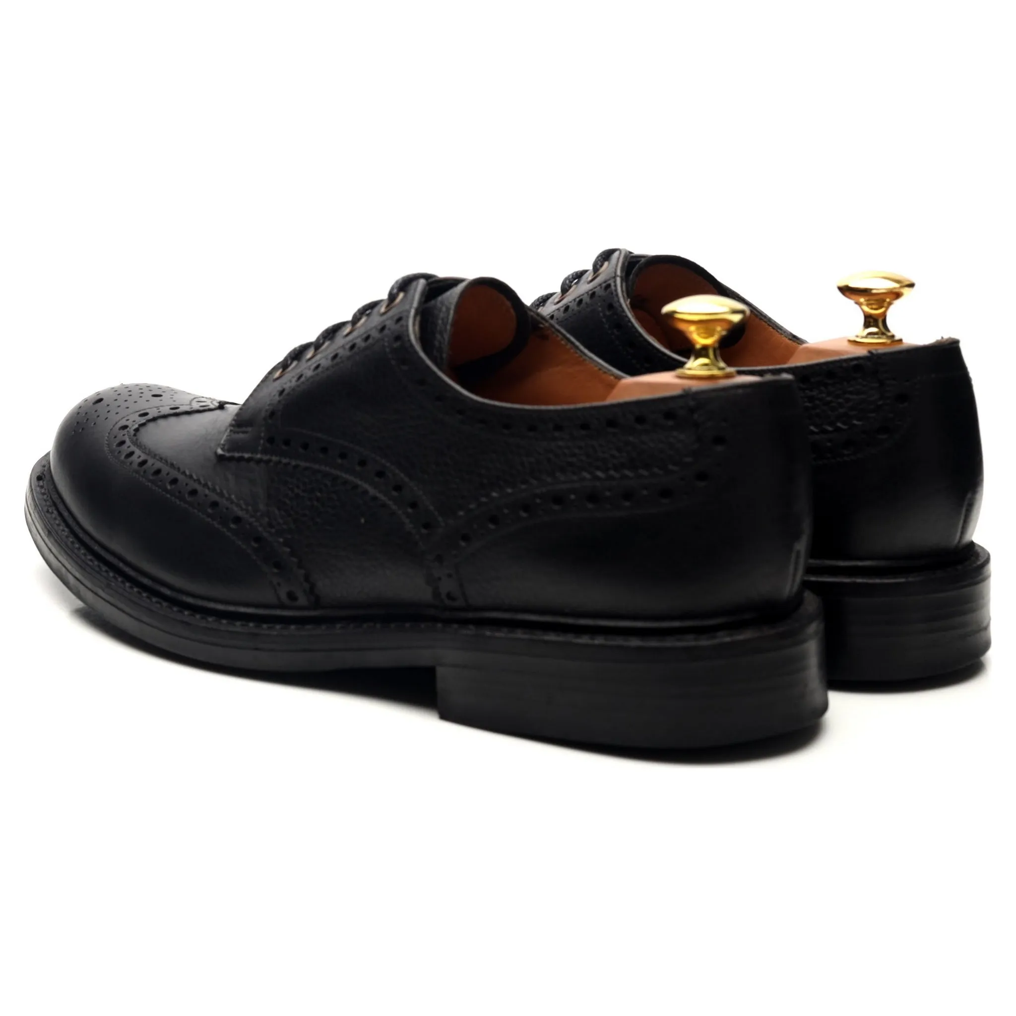 Hoggs Of Fife 'Muirfield' Black Leather Derby Brogues UK 8.5 G