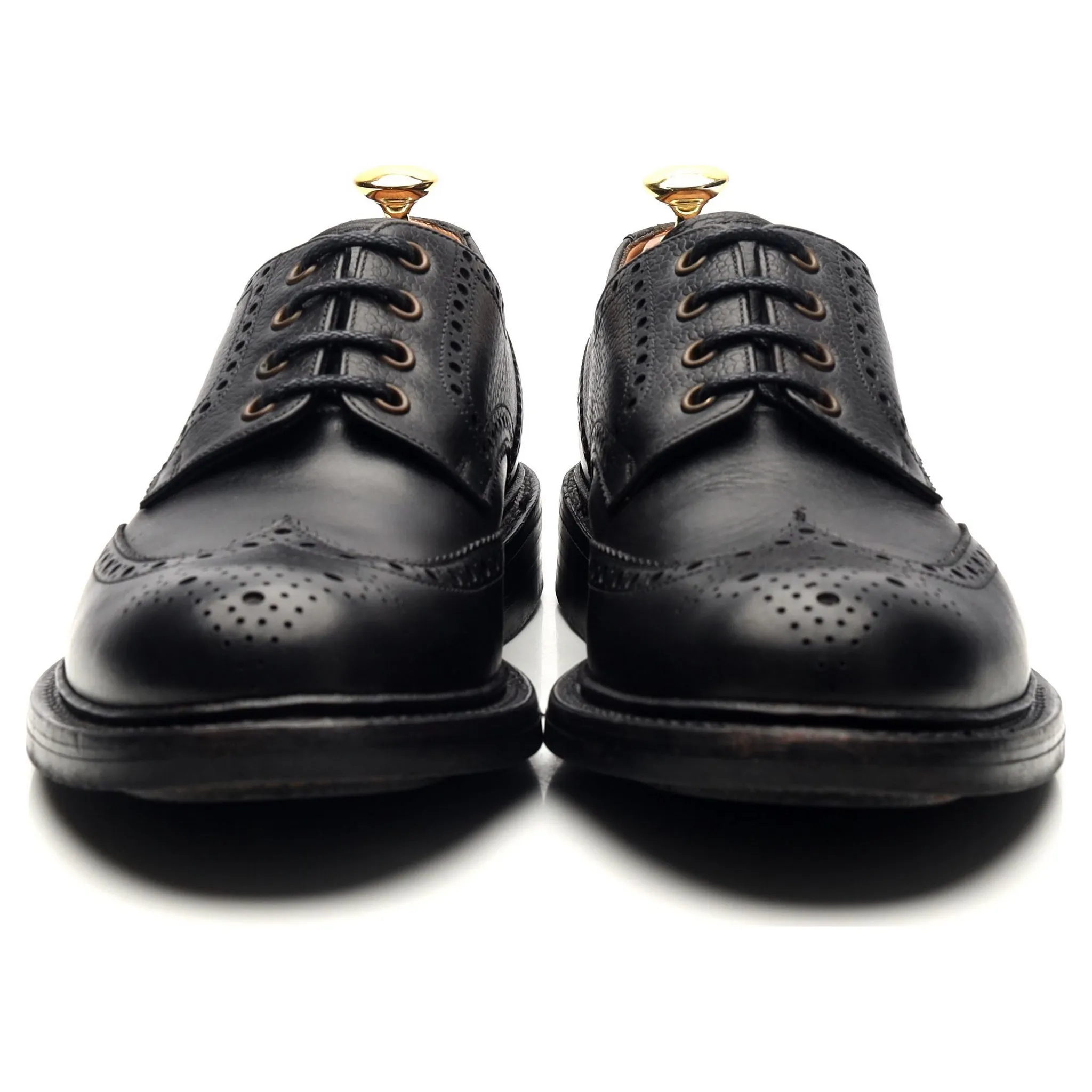 Hoggs Of Fife 'Muirfield' Black Leather Derby Brogues UK 8.5 G