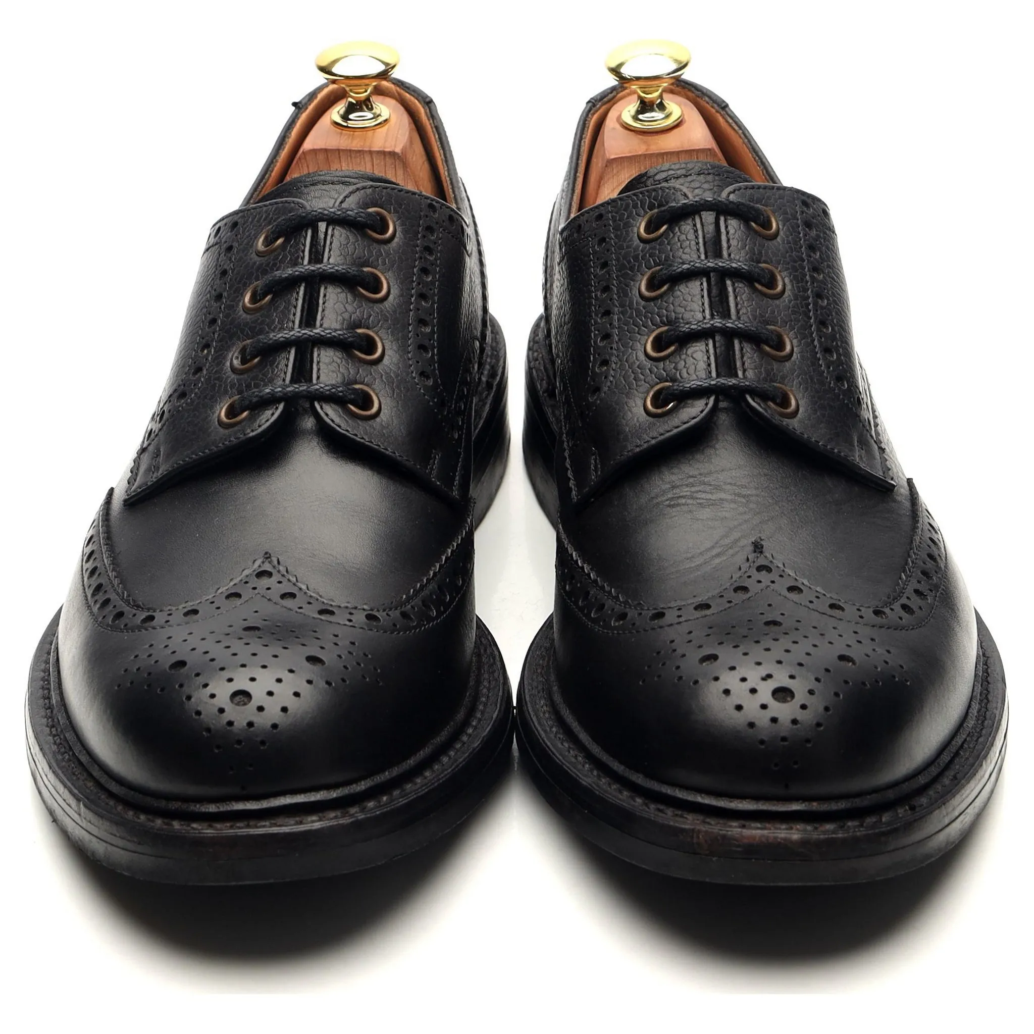 Hoggs Of Fife 'Muirfield' Black Leather Derby Brogues UK 8.5 G