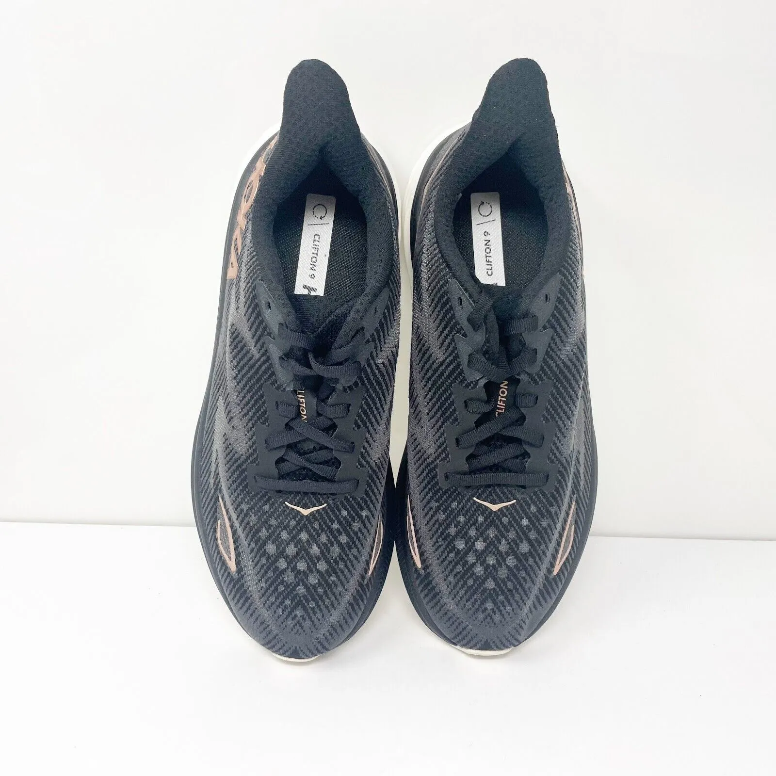 Hoka One One Womens Clifton 9 1132211 BRGL Black Running Shoes Sneakers Sz 8.5 D