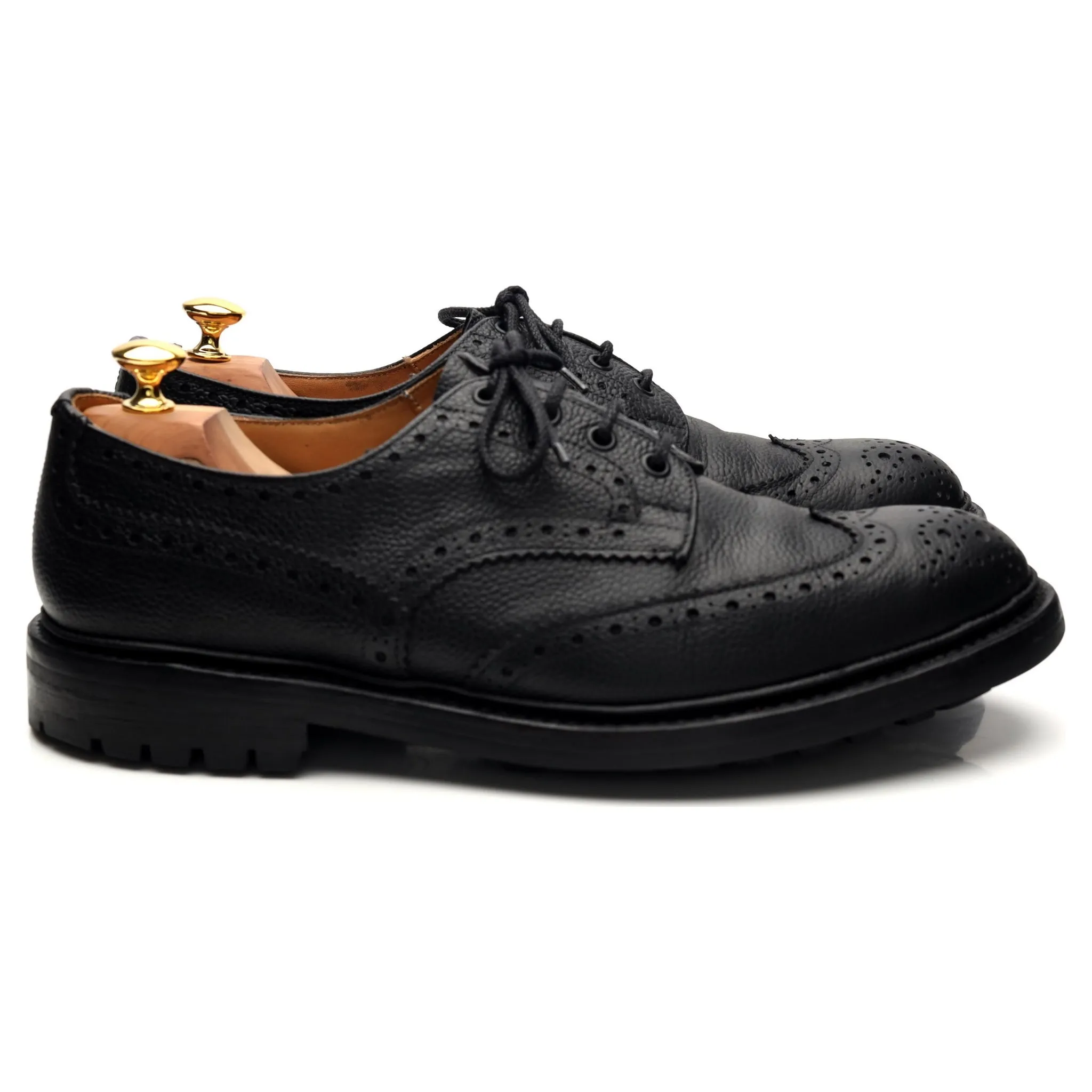 'Ilkley' Black Leather Derby Brogues UK 11