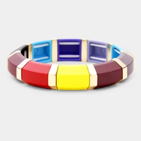 iLLASPARKZ Colorful Wood Stretch Bracelet