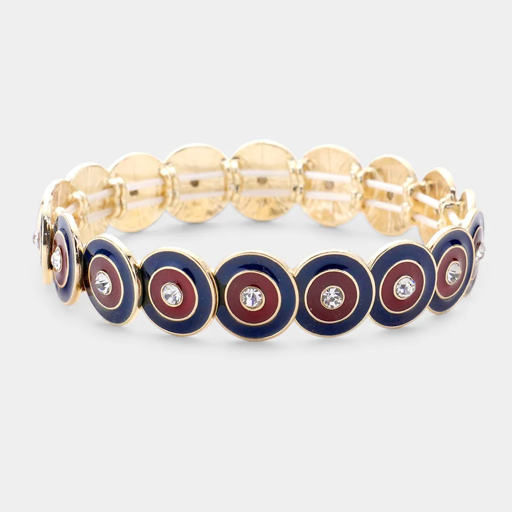 iLLASPARKZ Multi Round Color Block Stretch Bracelet