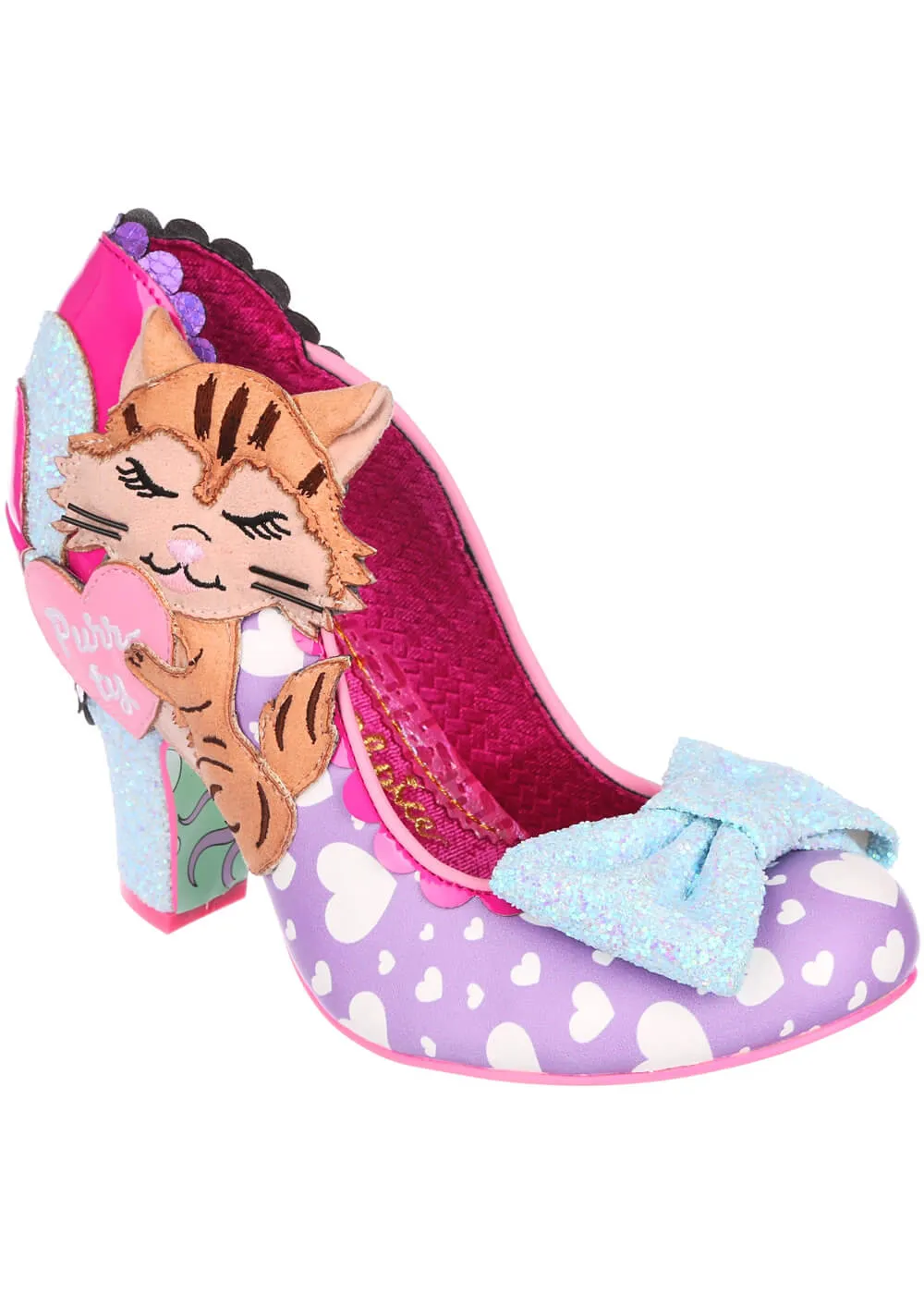 Irregular Choice Smitten Kittens Cat 50's Pumps Lilac Purple