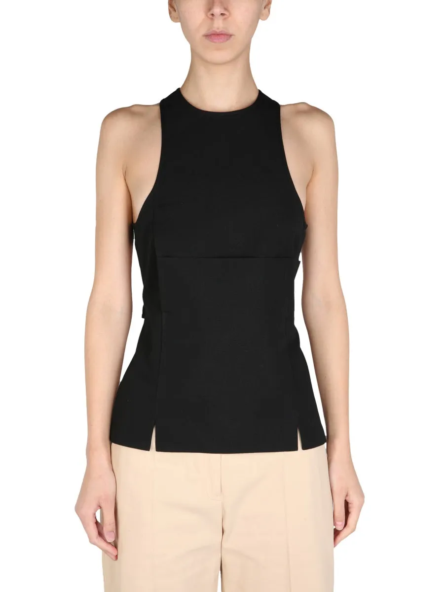 Jil Sander Rear-Tie Sleeveless Top