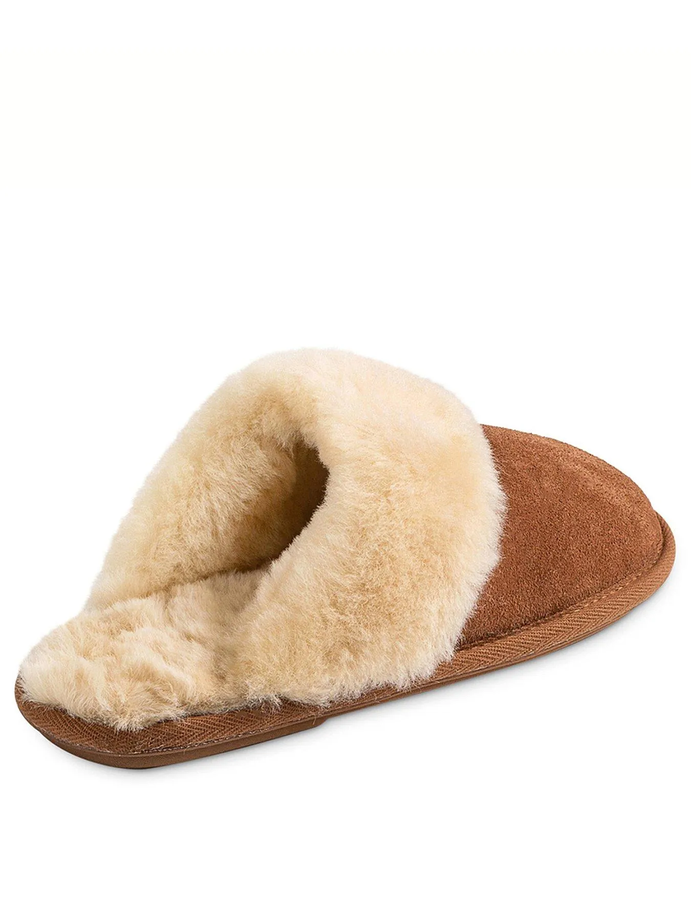 Just Sheepskin Duchess Soft Cuff Sheepskin Mule - Chestnut