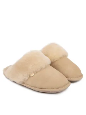 Just Sheepskin Duchess Soft Cuff Sheepskin Mule - Natural