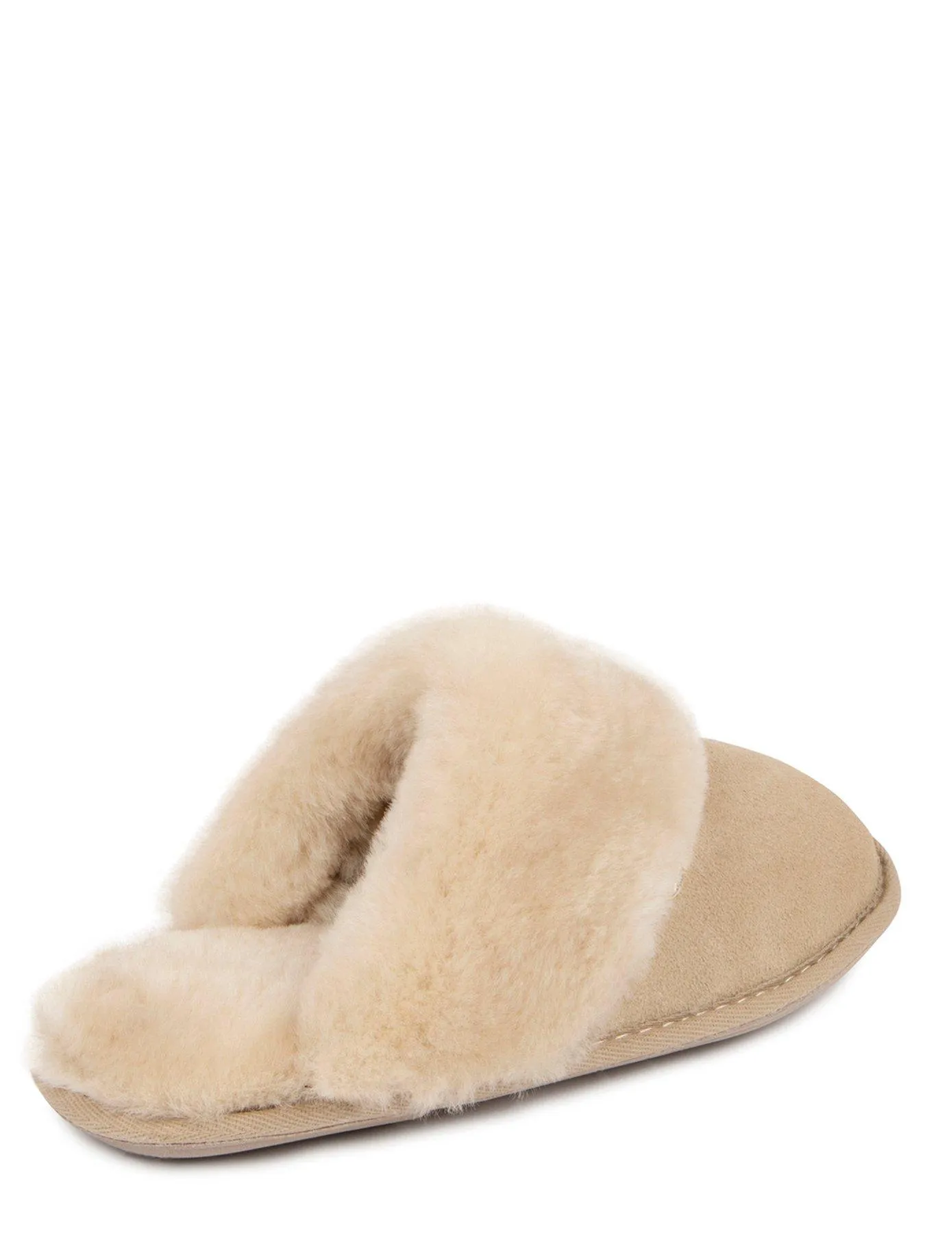 Just Sheepskin Duchess Soft Cuff Sheepskin Mule - Natural