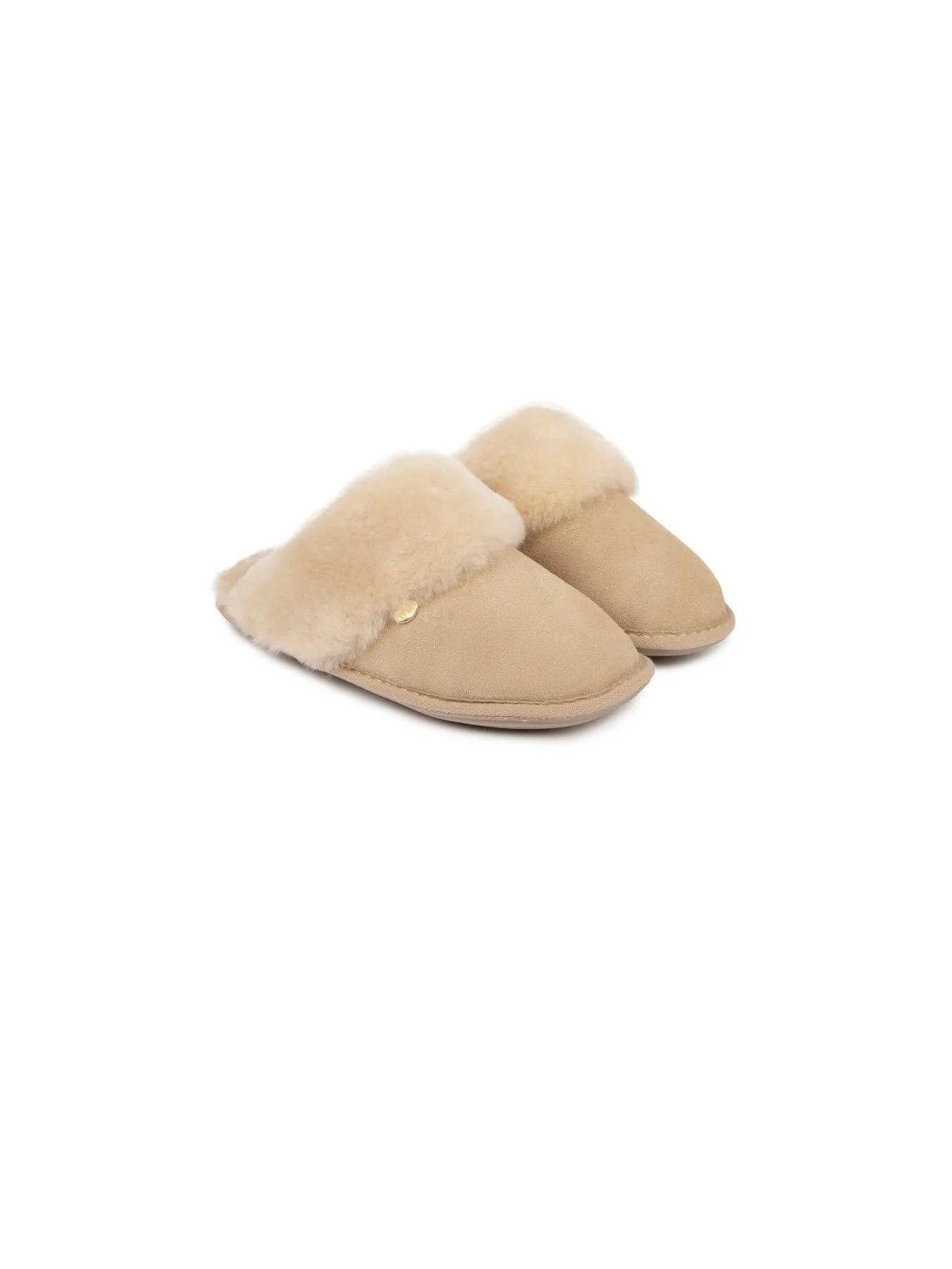 Just Sheepskin Duchess Soft Cuff Sheepskin Mule - Natural