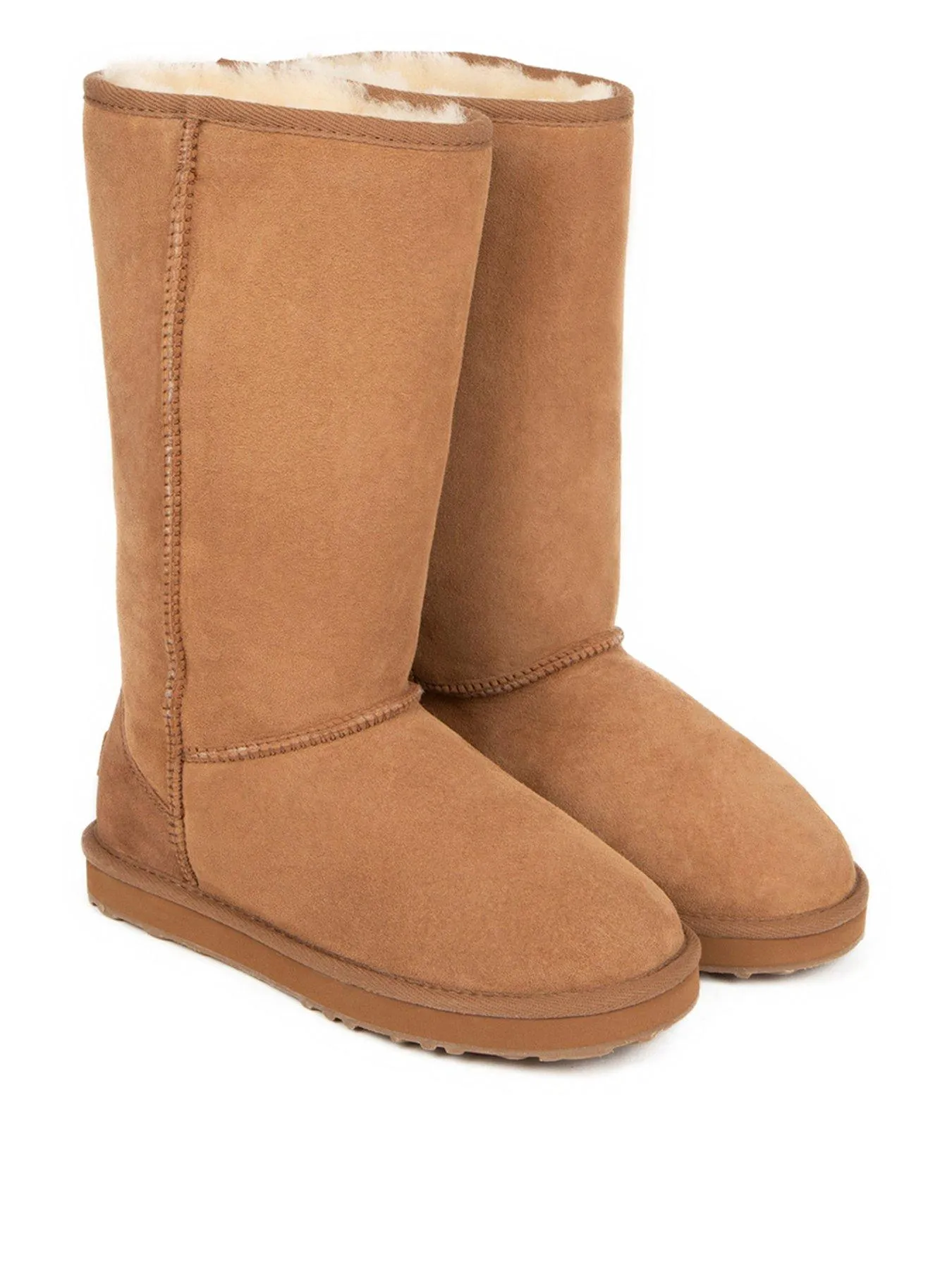 Just Sheepskin Ladies Tall Classic Sheepskin Boot - Chestnut