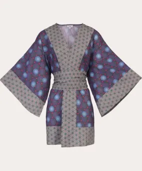 Karma On The Rocks Women's Osaka Kassa Prune Cotton Short Kimono