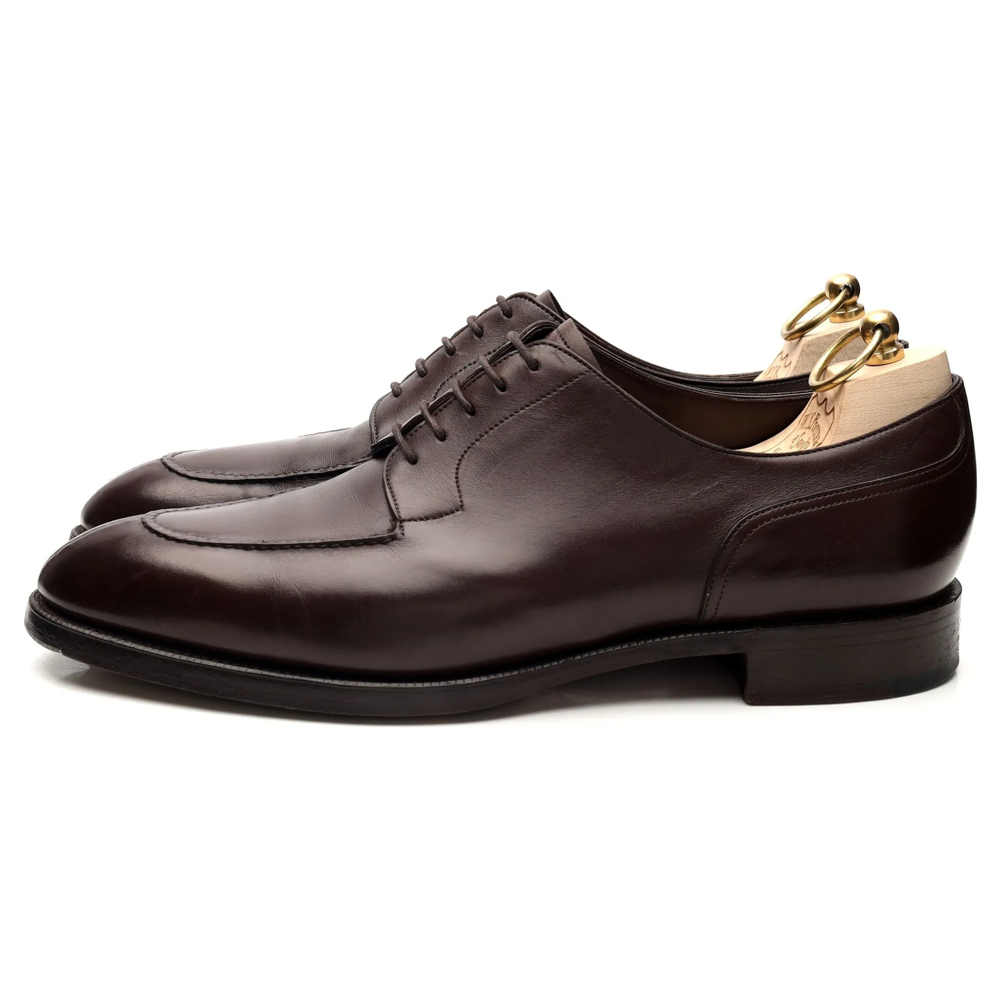 'Keble' Dark Brown Leather Derby Split Toe UK 8.5 E