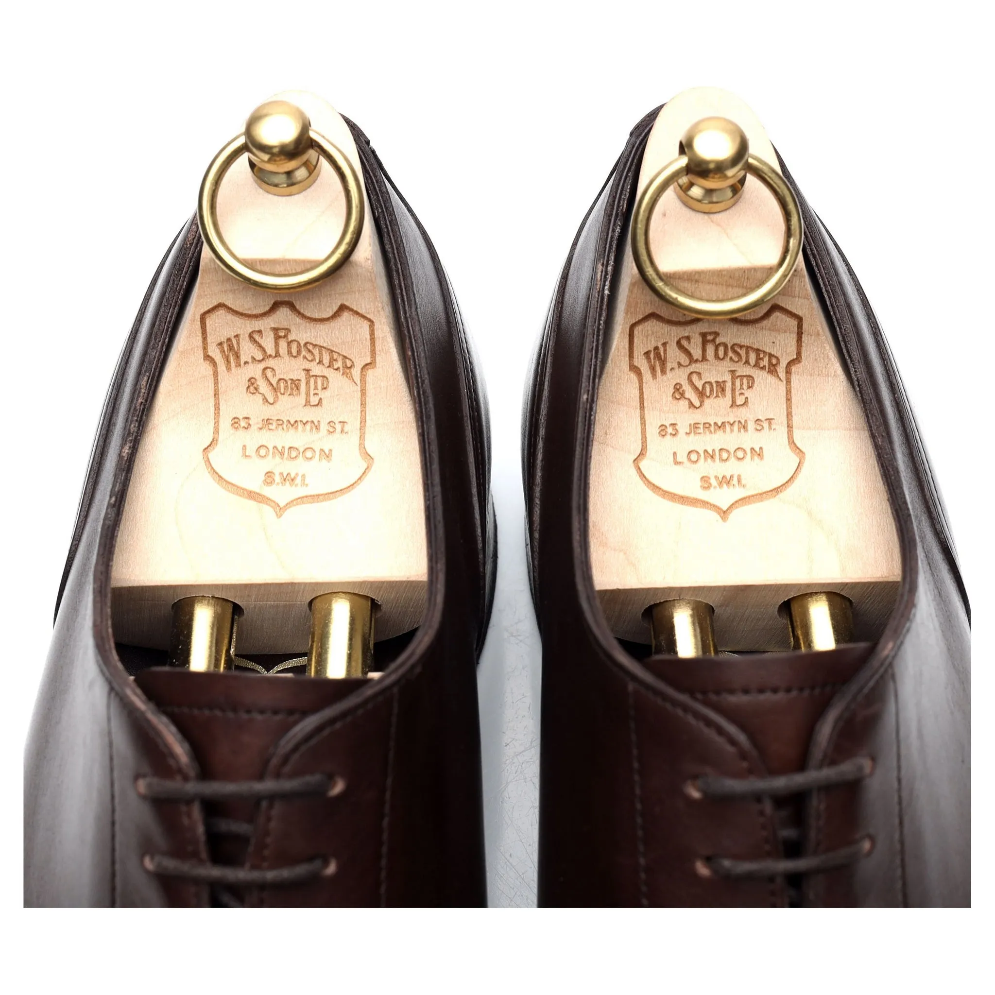 'Keble' Dark Brown Leather Derby Split Toe UK 8.5 E