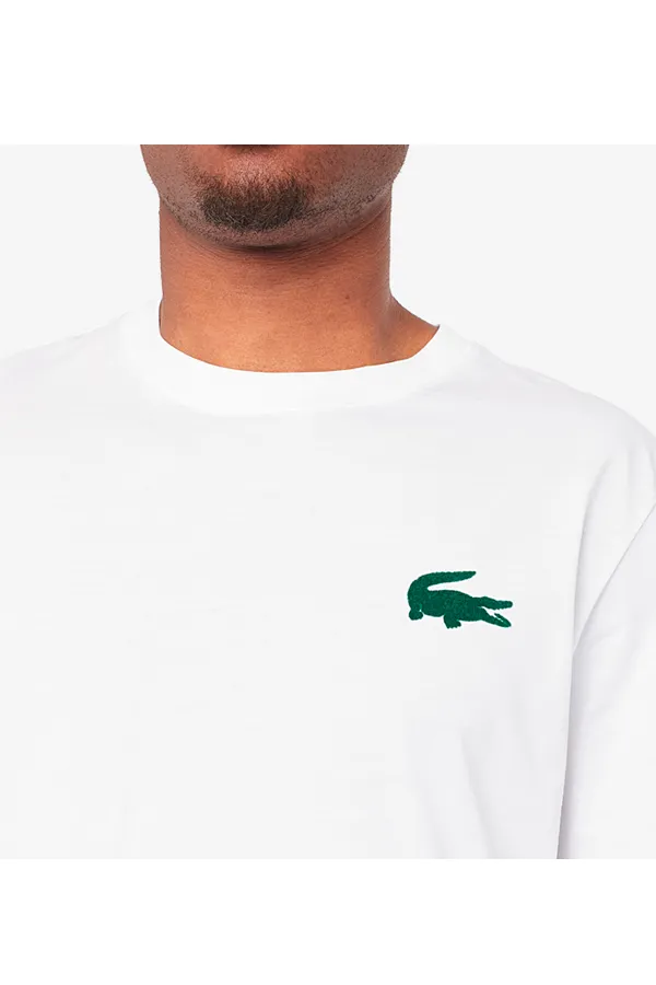 Lacoste Lounge Crocodile Tee White